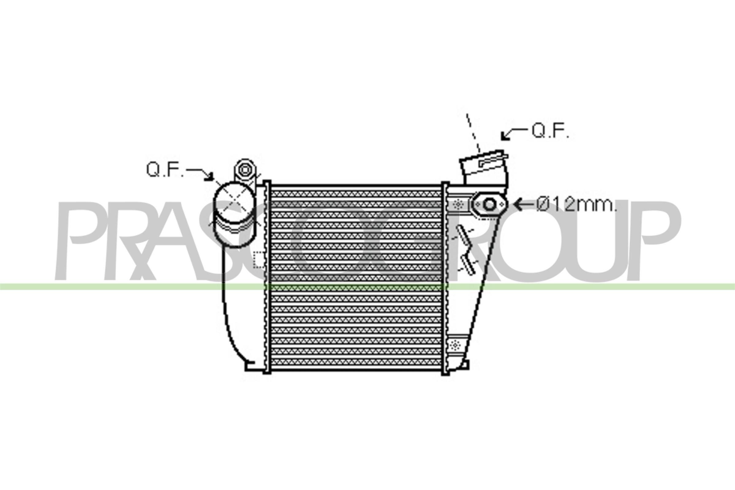 PRASCO Ladeluftkühler AD016N004 Ladeluftkühler PRASCO Volkswagen UP AD016N004