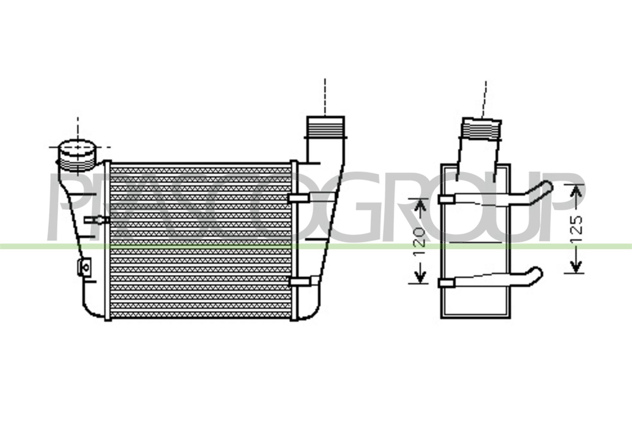PRASCO Intercooler AD020N003 AD020N003 PRASCO turbo intercooler AUDI A3