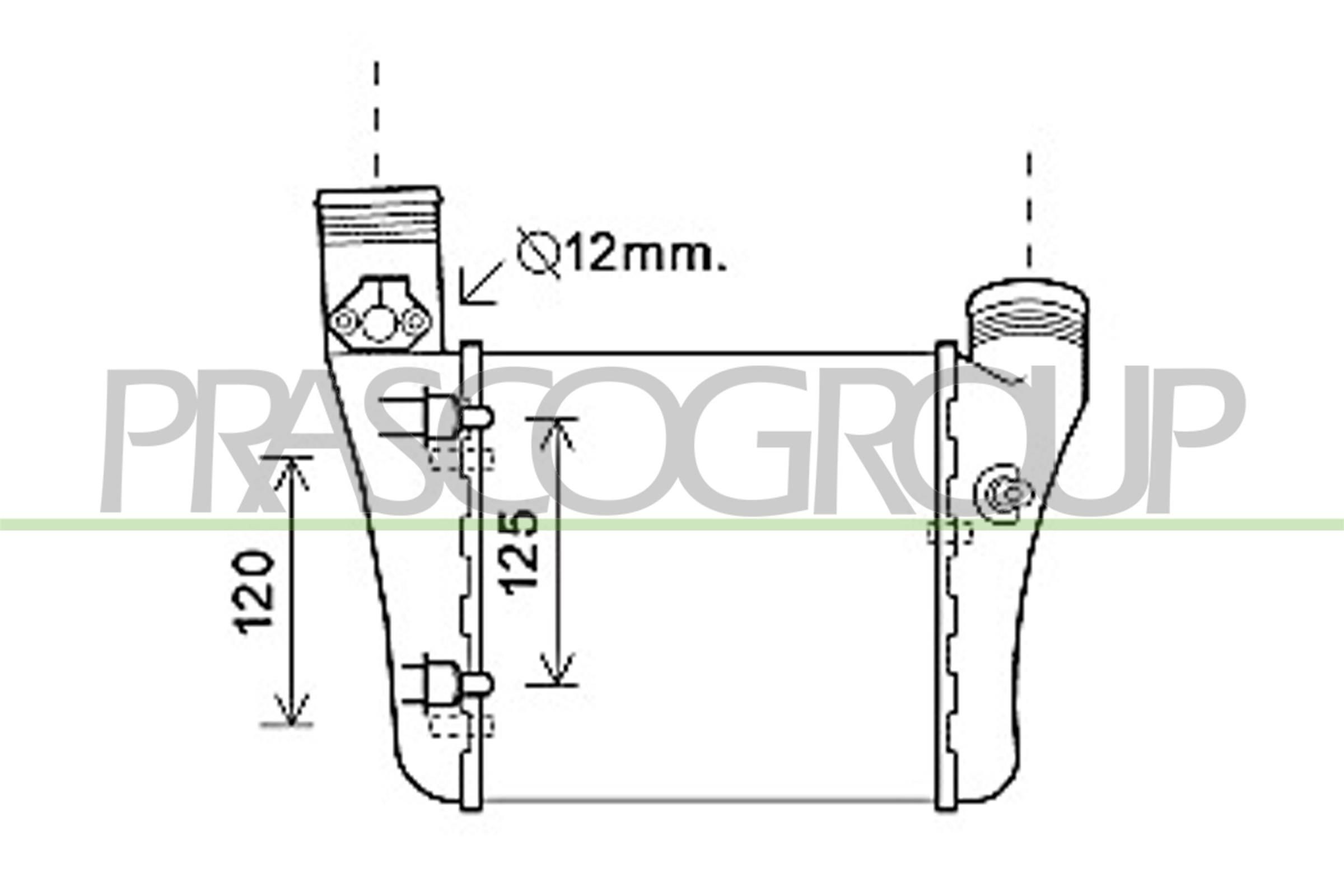 PRASCO Vahejahuti AD022N001 Intercooler PRASCO TOLEDO AD022N001 odav