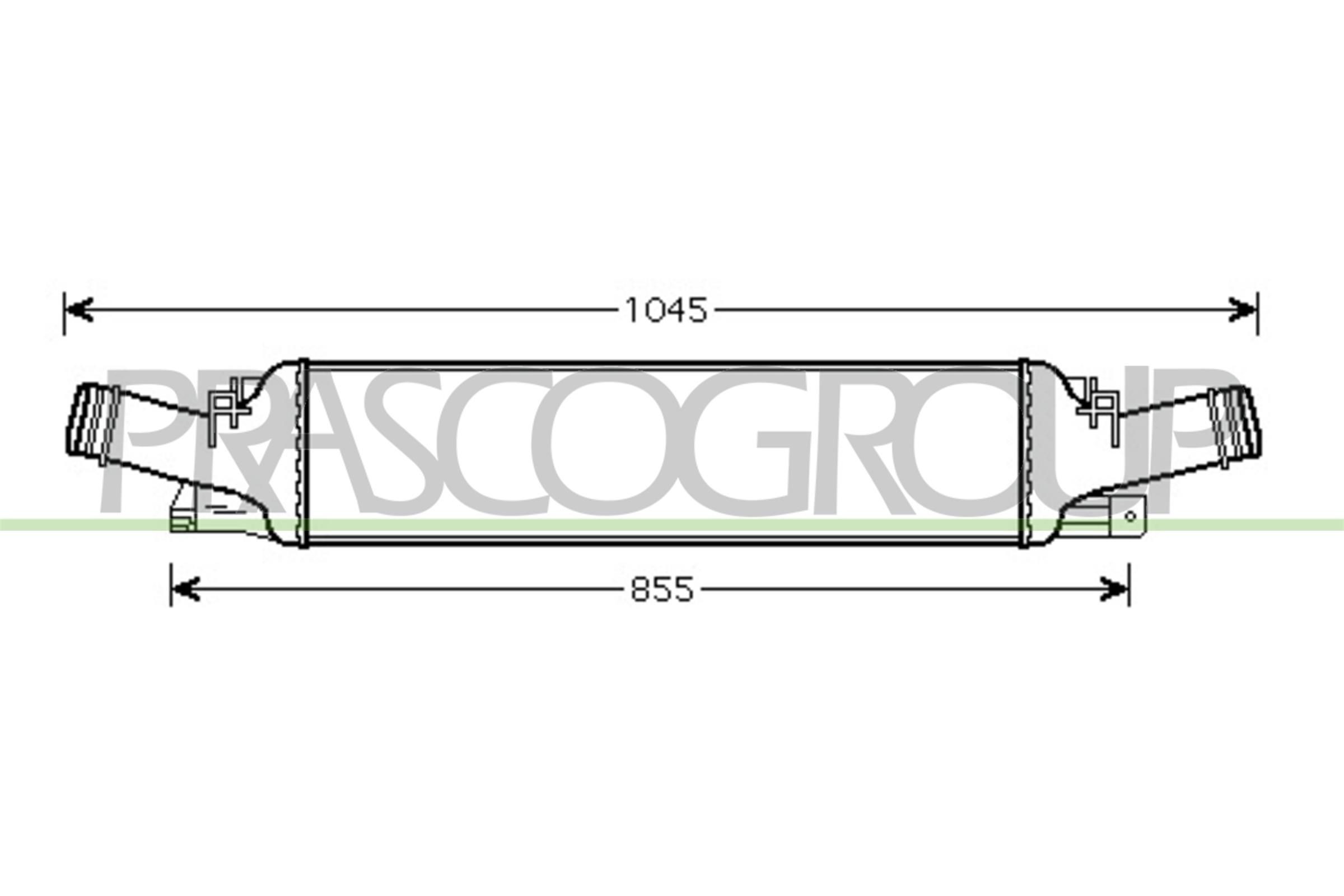 PRASCO Chladič plniaceho vzduchu AD024N002 Intercooler PRASCO Audi A6 AD024N002