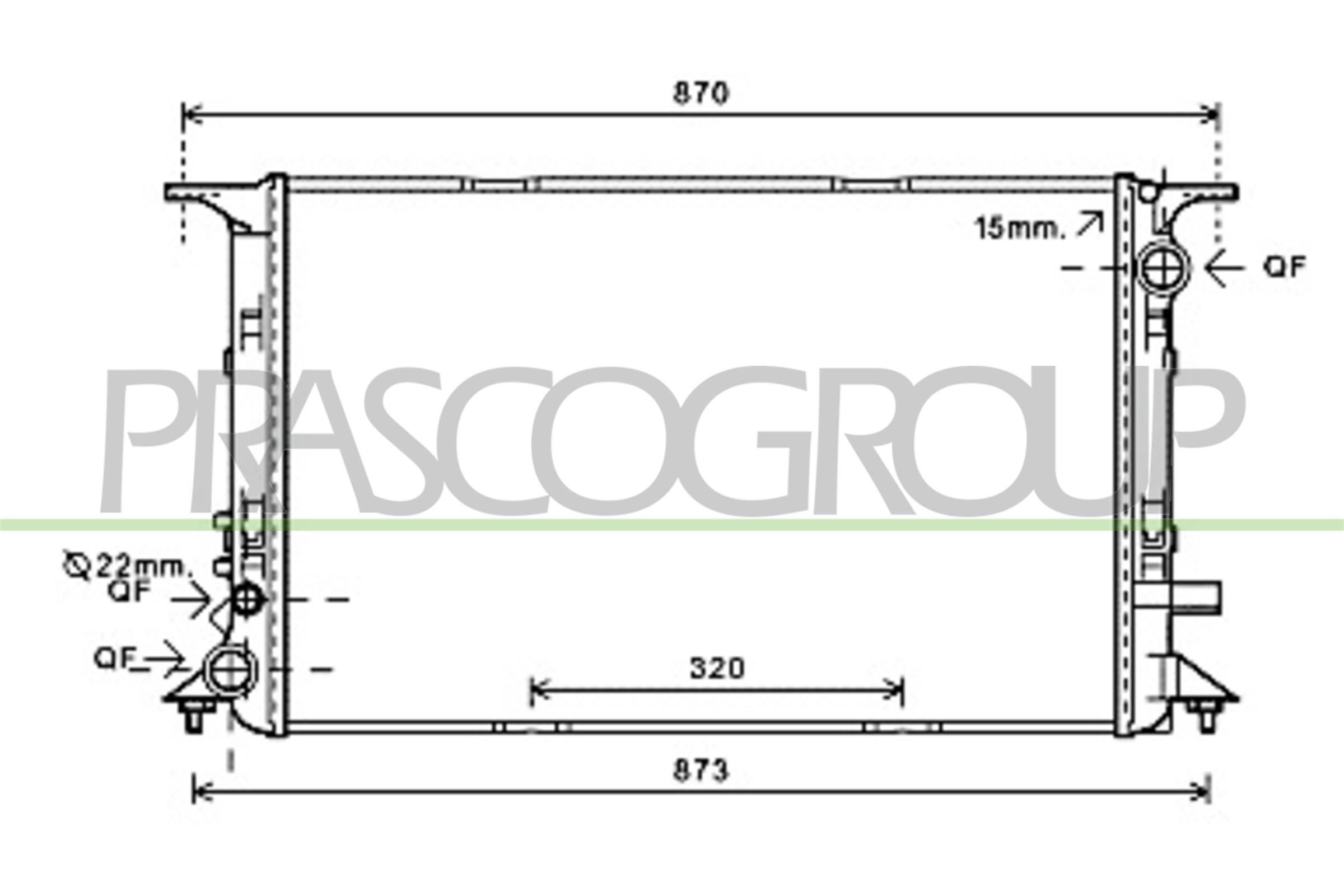 Chladič motora PRASCO AD064R001 PRASCO AD064R001: Chladič vody Audi A8 2013