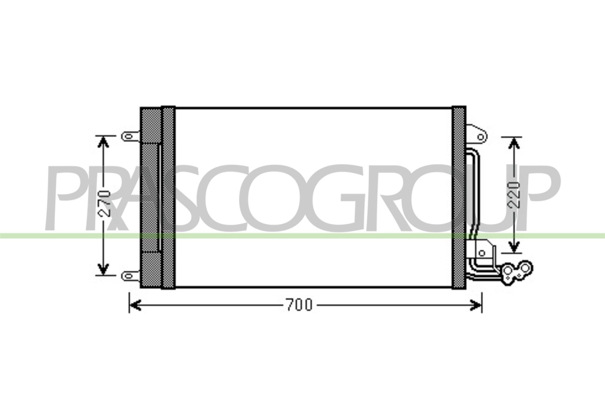 PRASCO Condensatore climatizzatore AD120C001 AD120C001 Radiatore aria condizionata DODGE JOURNEY PRASCO costo