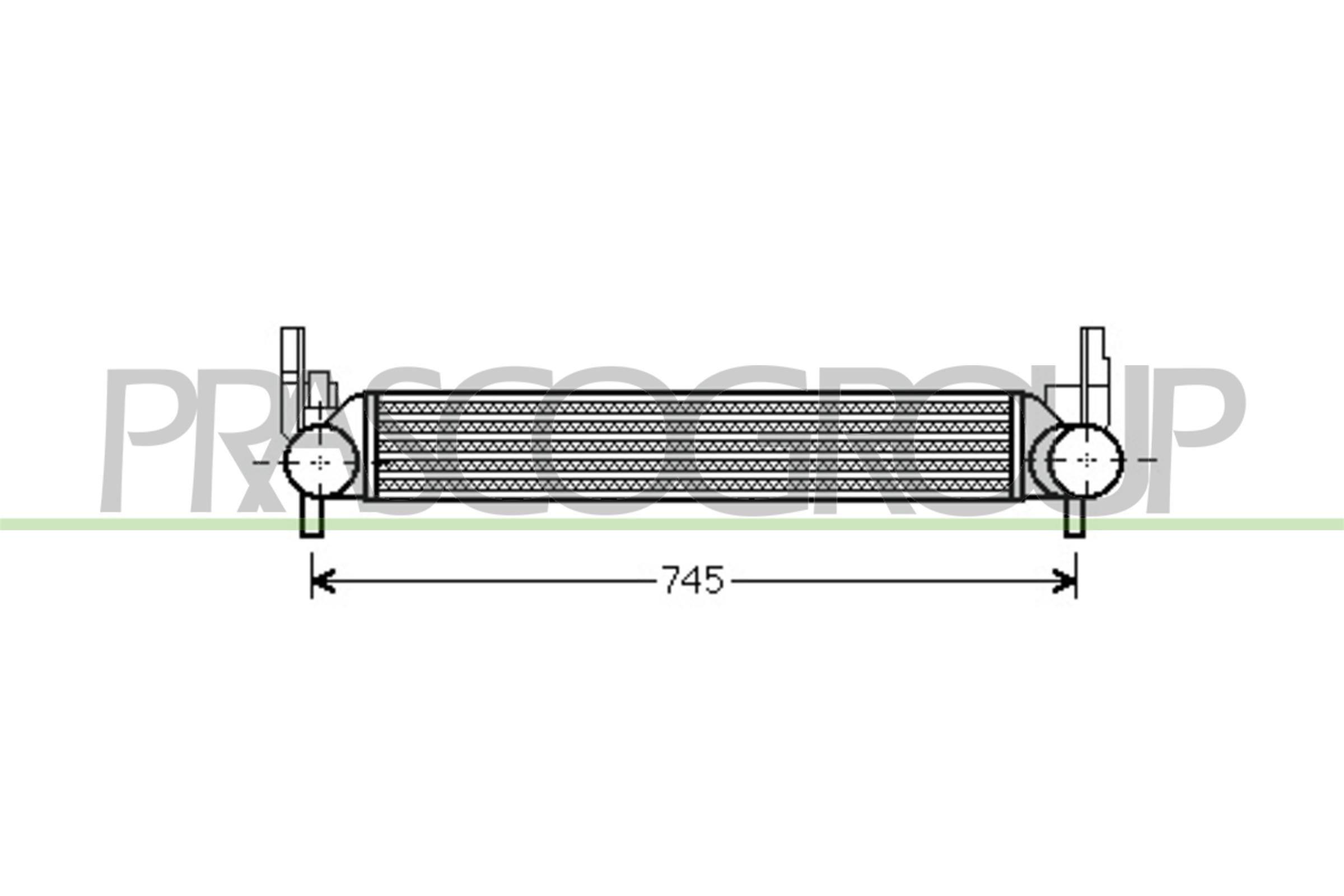 PRASCO Intercooler AD120N001 Ladeluftkøler PRASCO ALTEA AD120N001 billig