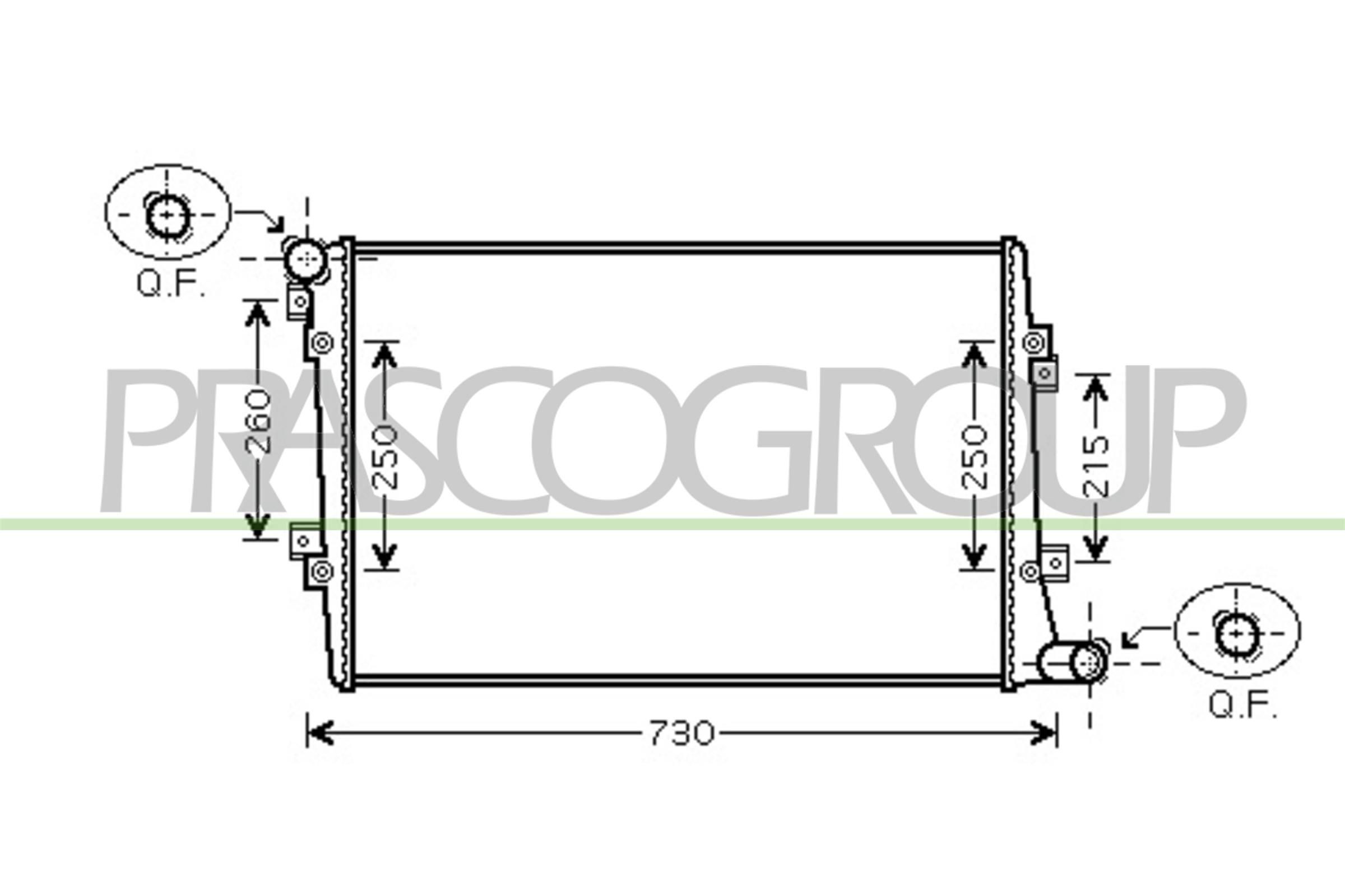 PRASCO Radiateur AD320R006 Koelmodule PRASCO KODIAQ AD320R006 goedkoop