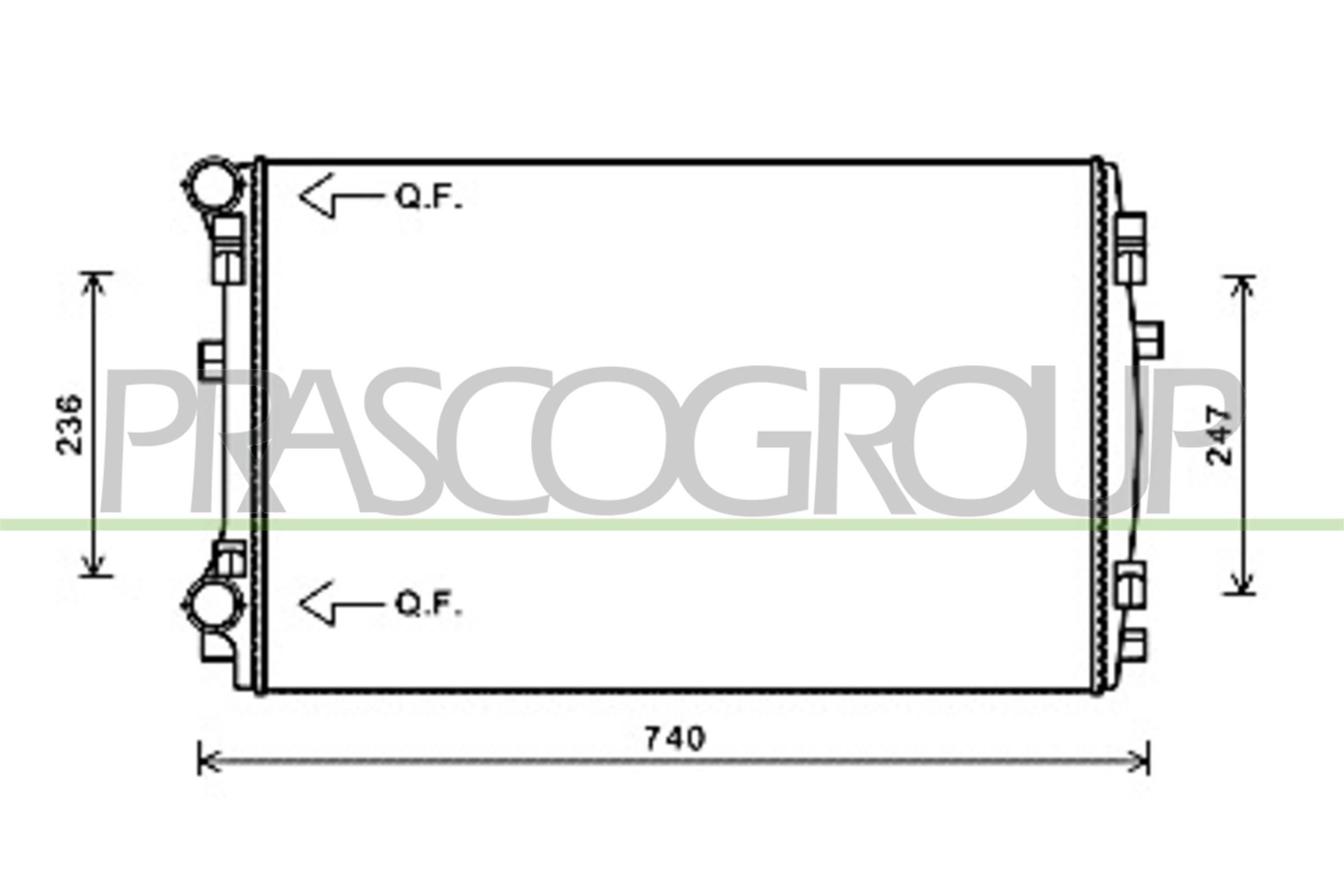 PRASCO Radiateur AD324R002 Volkswagen GOLF Radiator PRASCO AD324R002