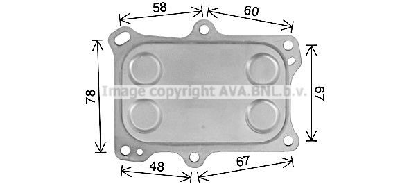 Oljekylare PRASCO AL3153 PRASCO AL3153: Oljekylare Abarth 500 / 595 / 695 2013