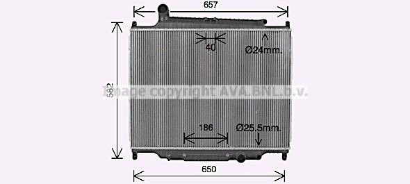 PRASCO Køler, motorkøling AU2344 Radiator PRASCO Land Rover 88/109 AU2344