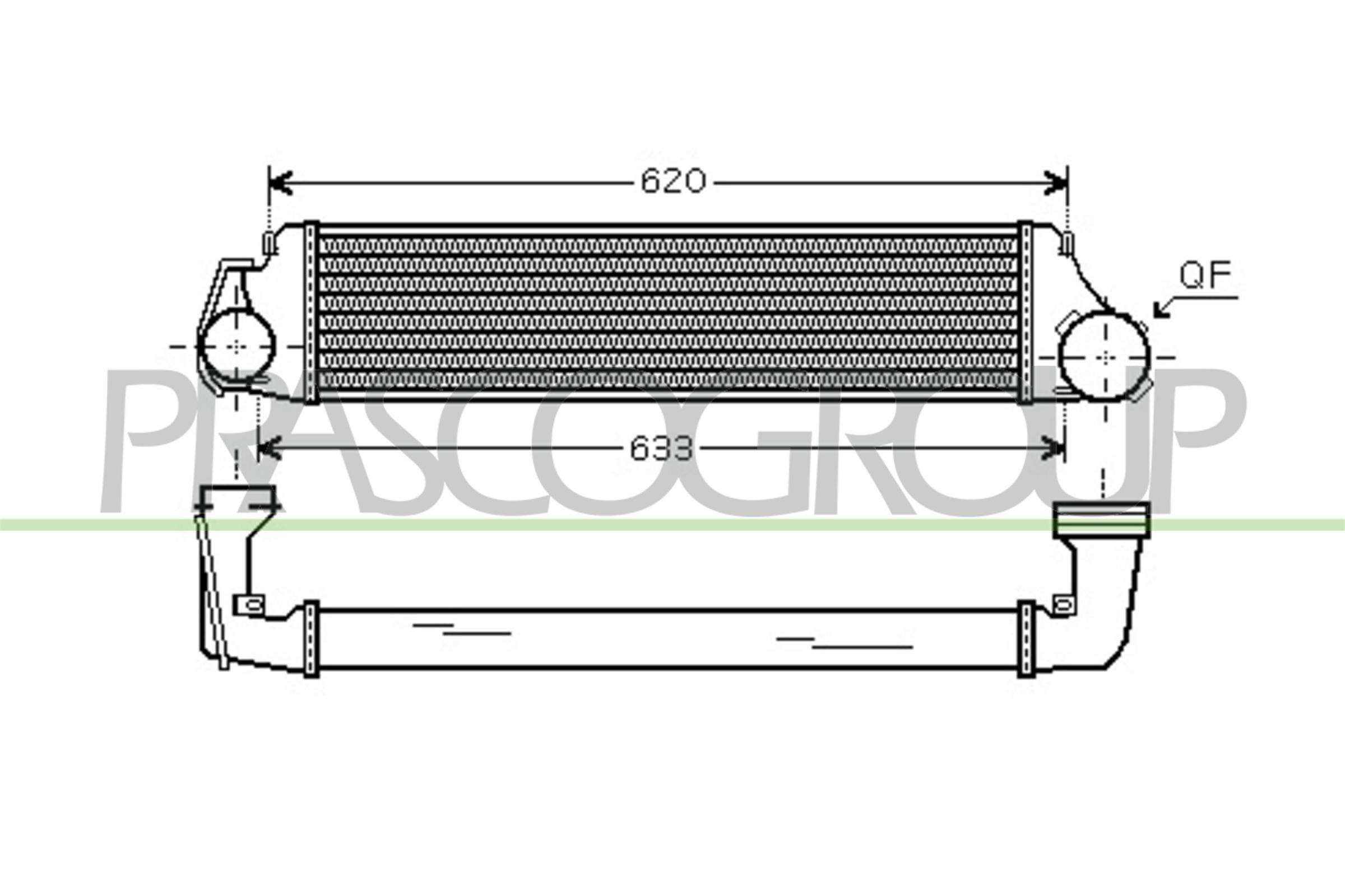 PRASCO Intercooler BM020N002 BM020N002 Radiador do ar de sobrealimentação SUBARU VANILLE Ônibus PRASCO