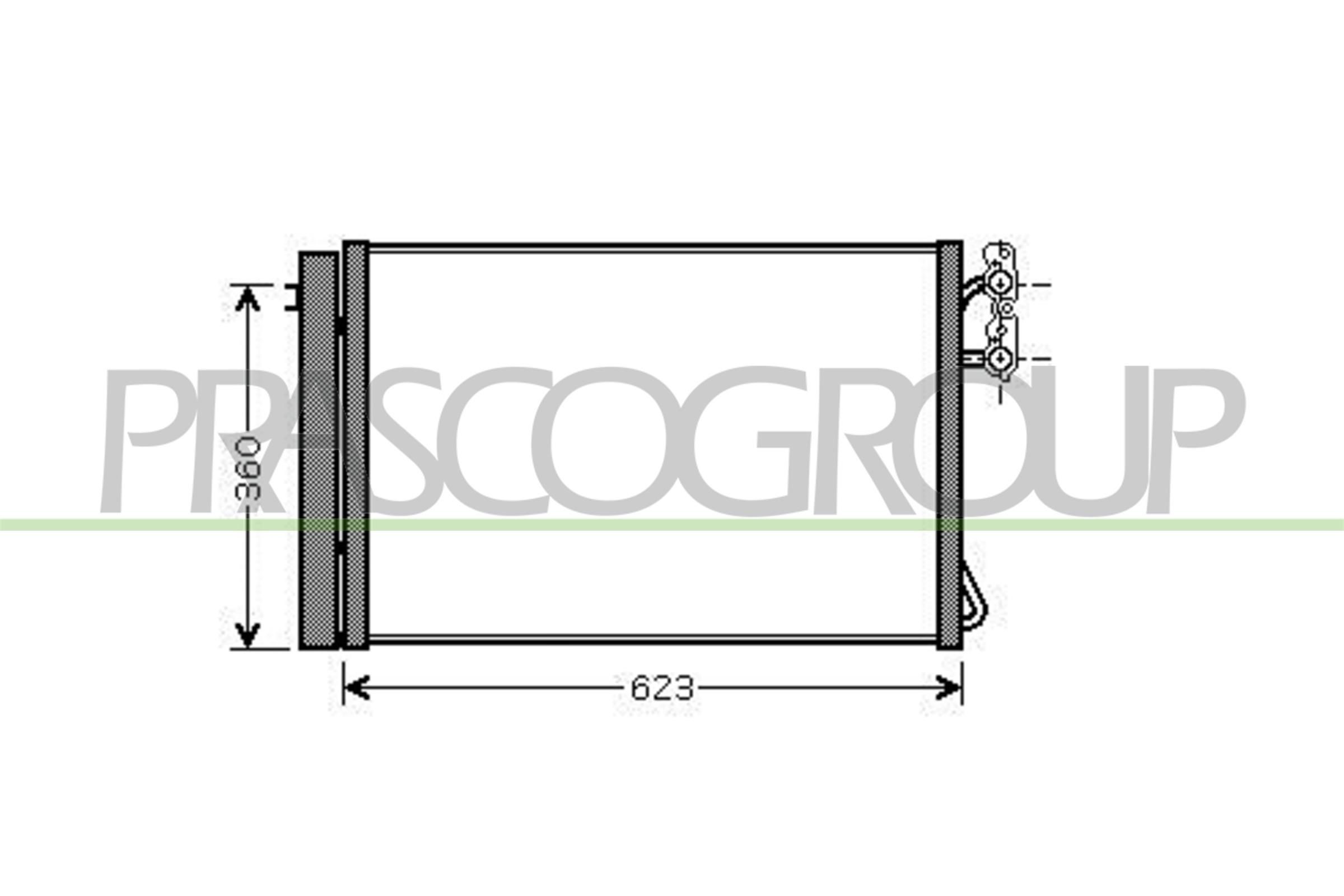 PRASCO Kondensor, klimatanläggning BM024C001 PRASCO BM024C001 AC-kondensor BMW E91 Touring original