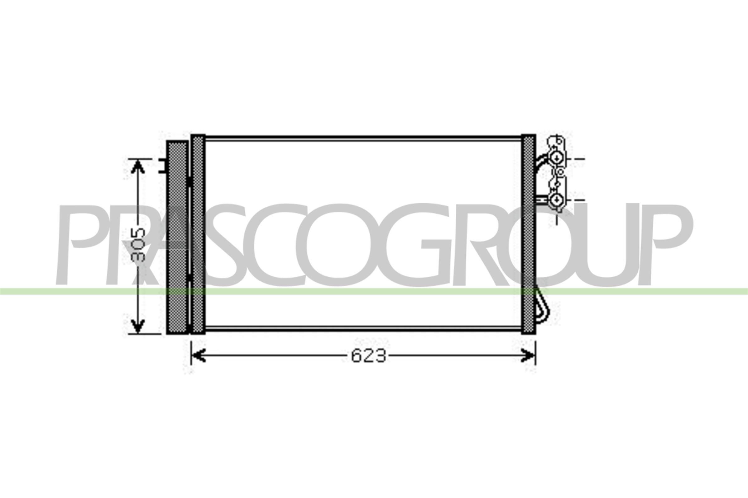 PRASCO Kondensor, klimatanläggning BM024C002 BM024C002 PRASCO kondensator BMW X3