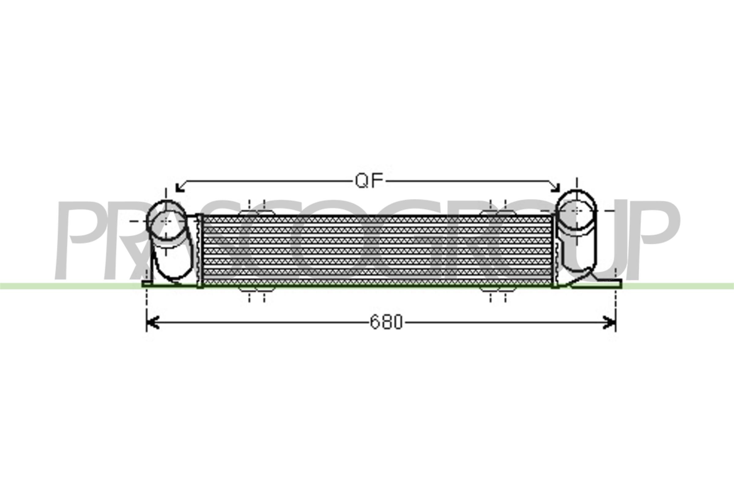 PRASCO Chladič plniaceho vzduchu BM024N002 BM024N002 Intercooler BMW X5 PRASCO