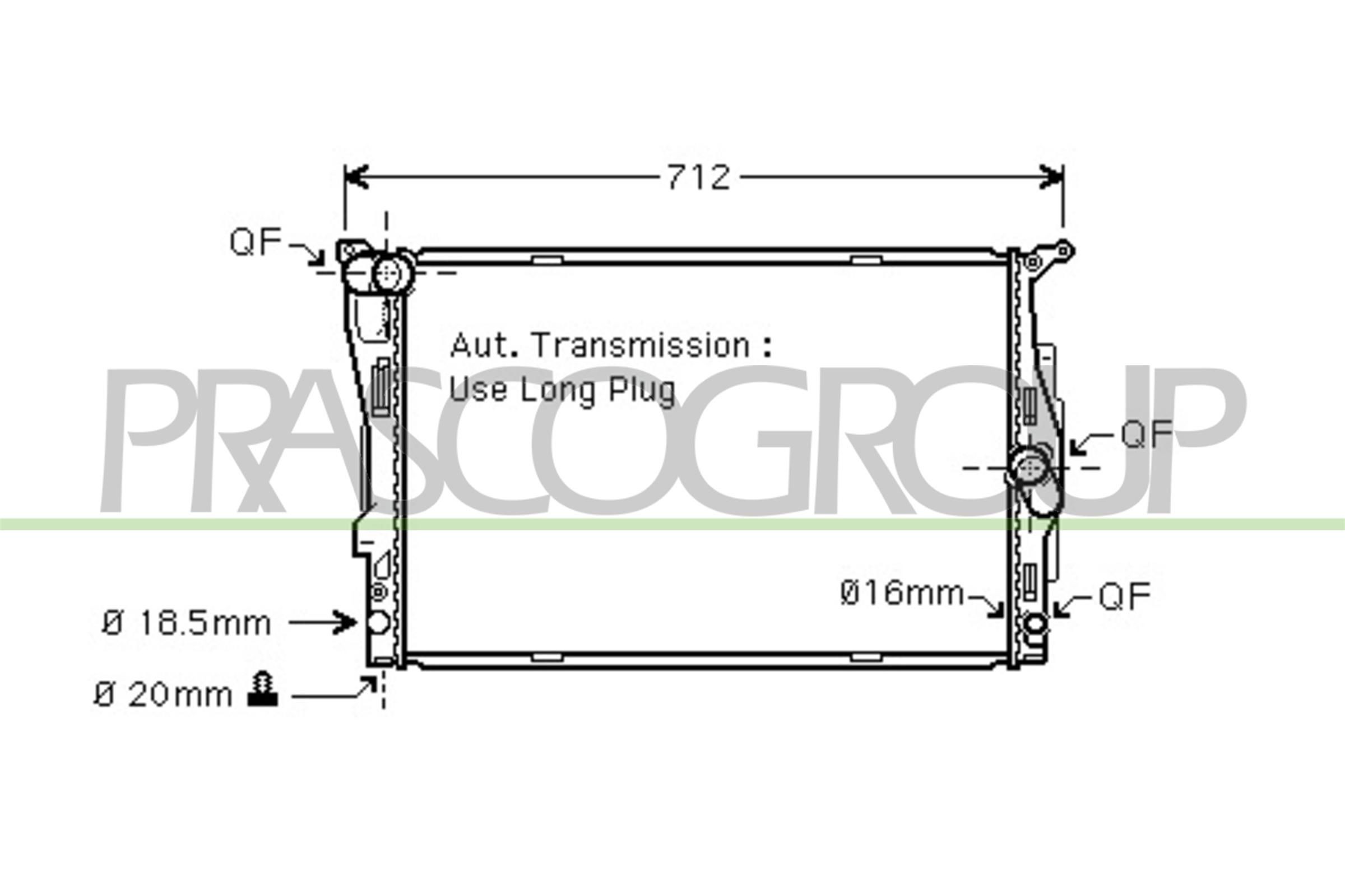 PRASCO Radiateur BM024R005 Radiateur van de motor PRASCO X3 BM024R005 goedkoop