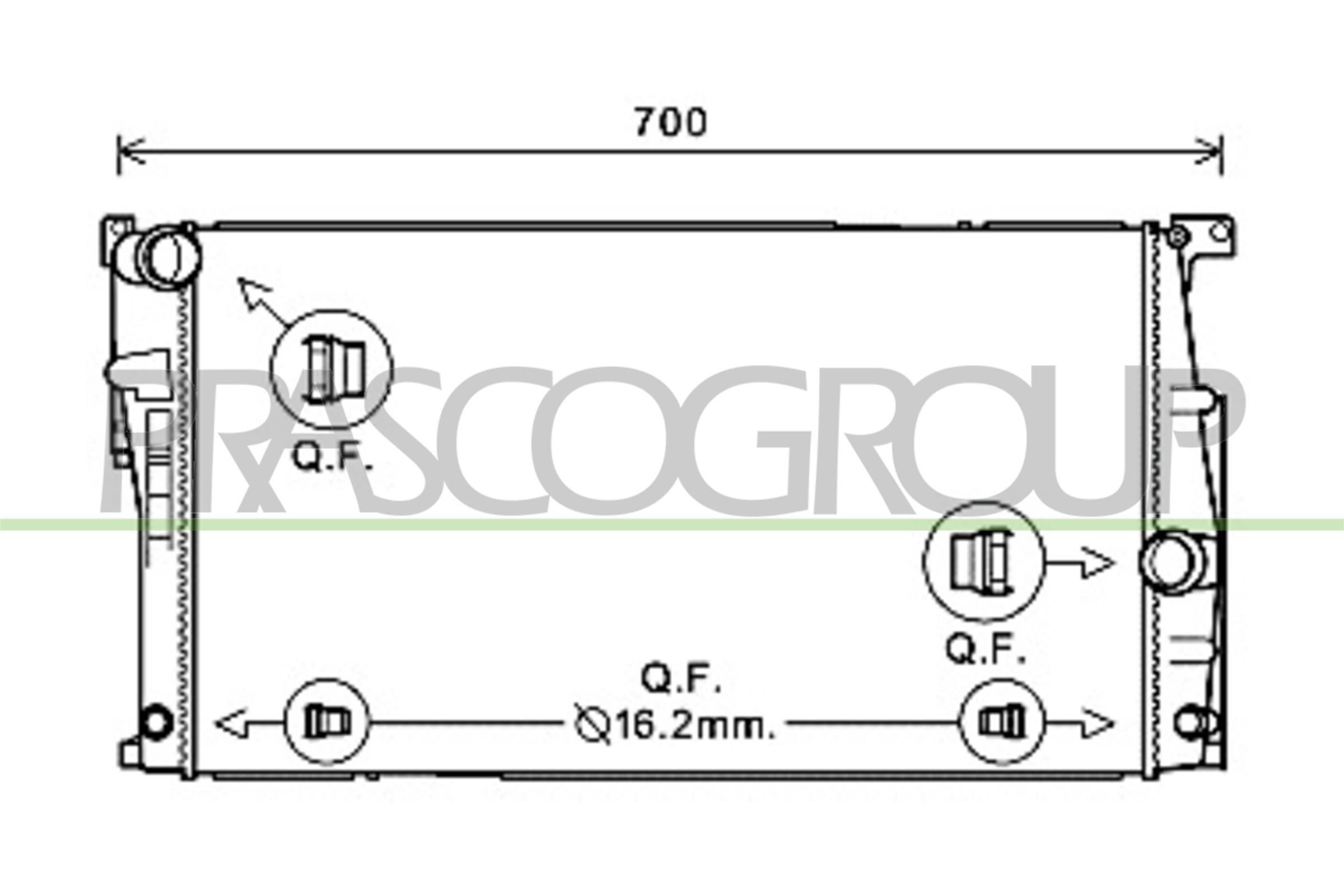 PRASCO Radiateur BM028R002 BM028R002 Radiateur, koelvloeistof BMW X3 PRASCO