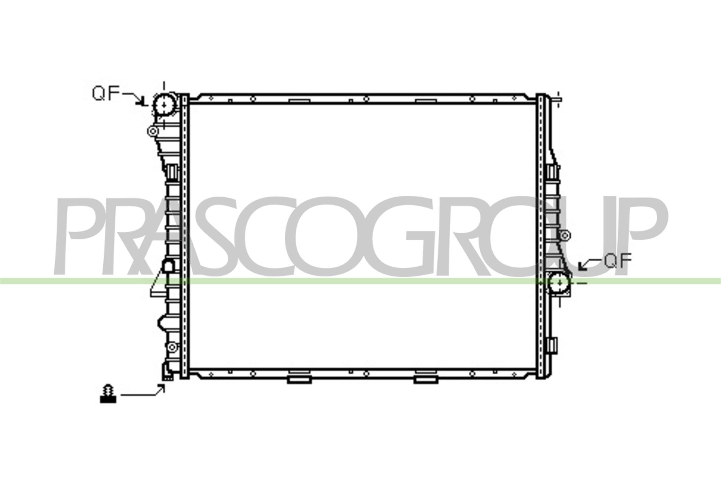 Køler, motorkøling PRASCO BM820R005 PRASCO BM820R005: Køler BMW X5 2005