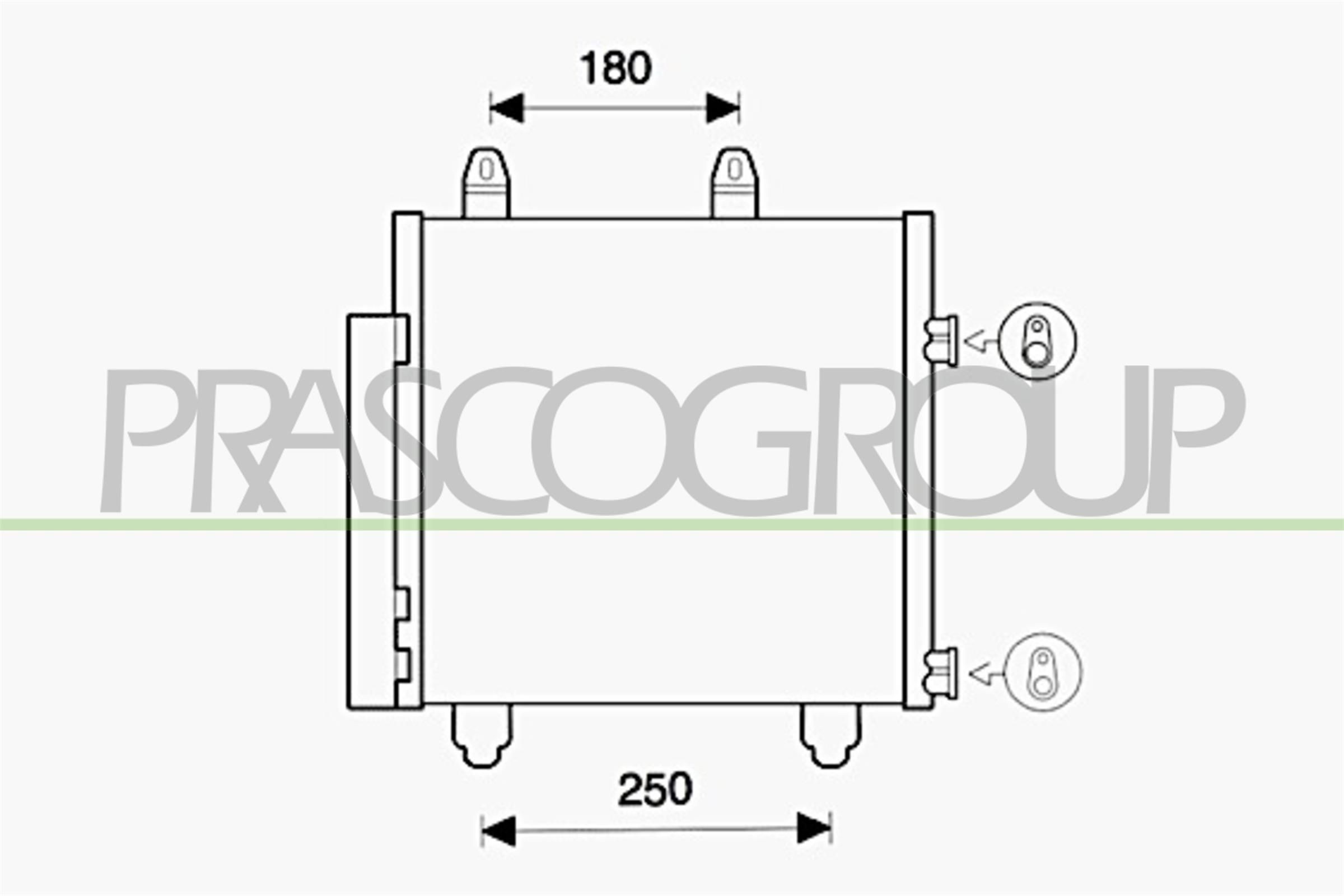 PRASCO Kondensator, klimaanlegg CI206C001 Ac radiator PRASCO Toyota CORONA CI206C001