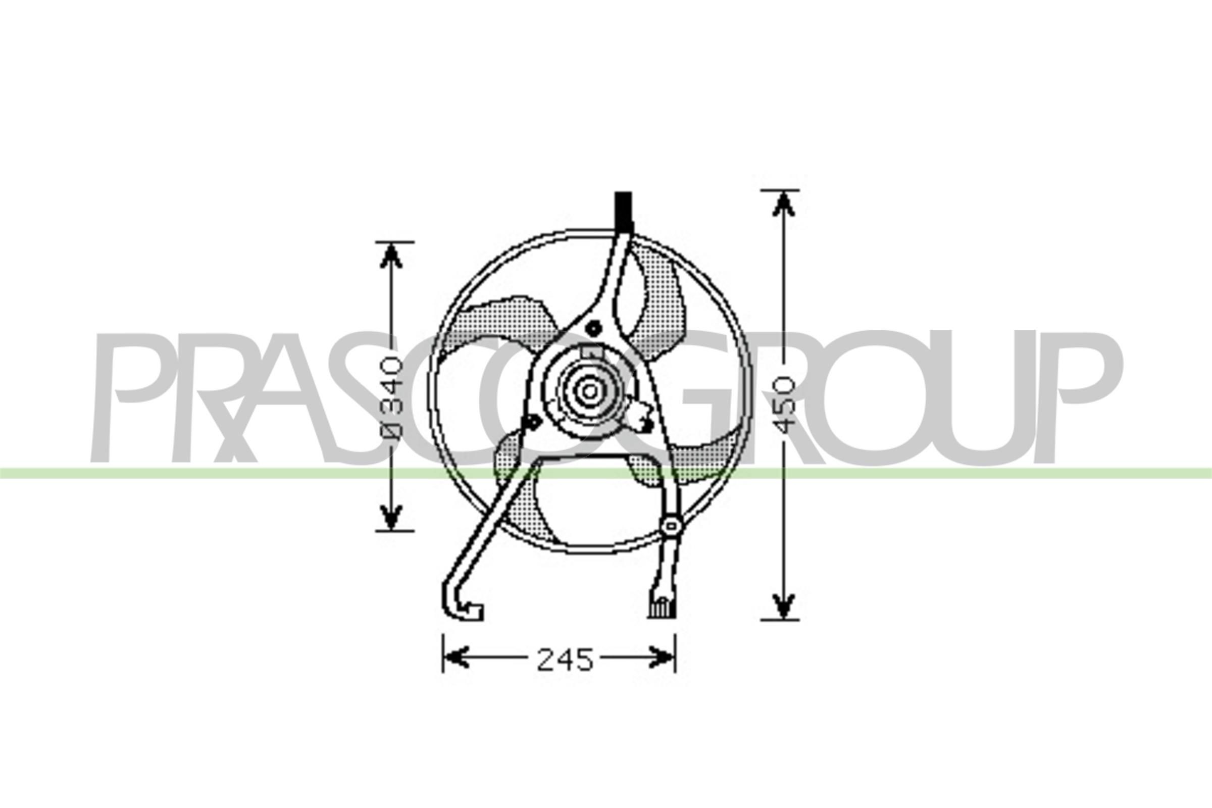 PRASCO Koelventilator CI304F002 CI304F002 PRASCO Motor ventilator Iveco goedkoop