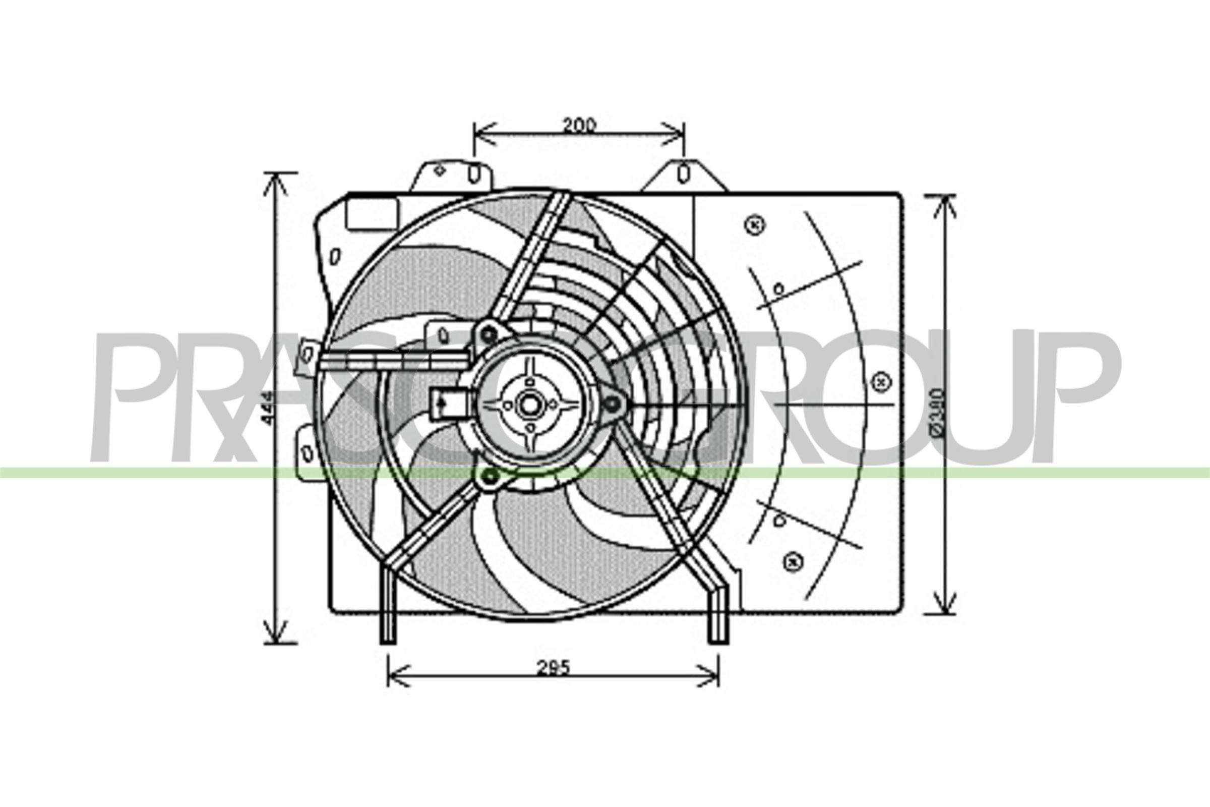PRASCO Ventilátor chladenia motora CI304F003 Ventilátor chladiča PRASCO Citroën JUMPY CI304F003