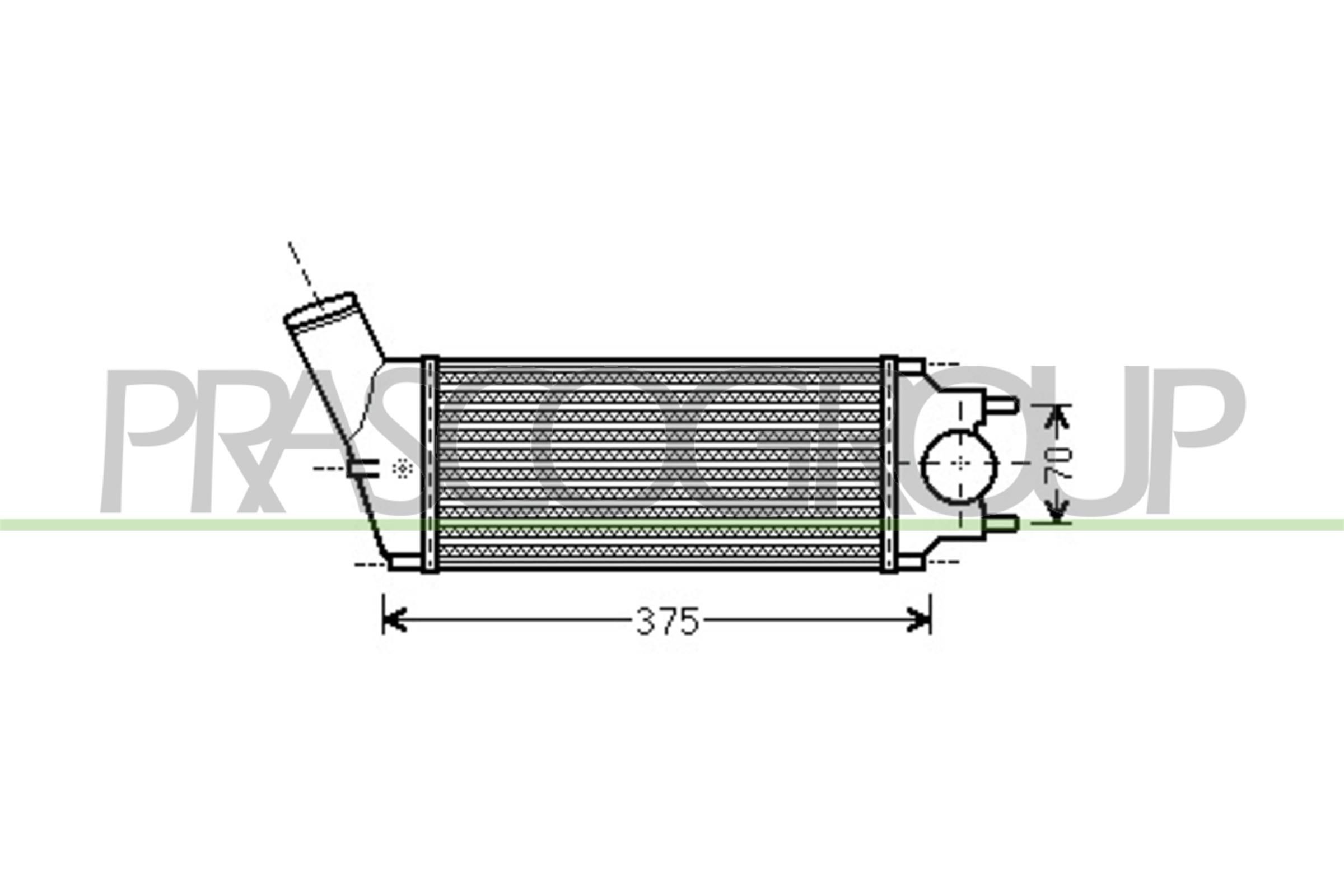 PRASCO Chladič plniaceho vzduchu CI424N002 Intercooler PRASCO 806 CI424N002 lacné