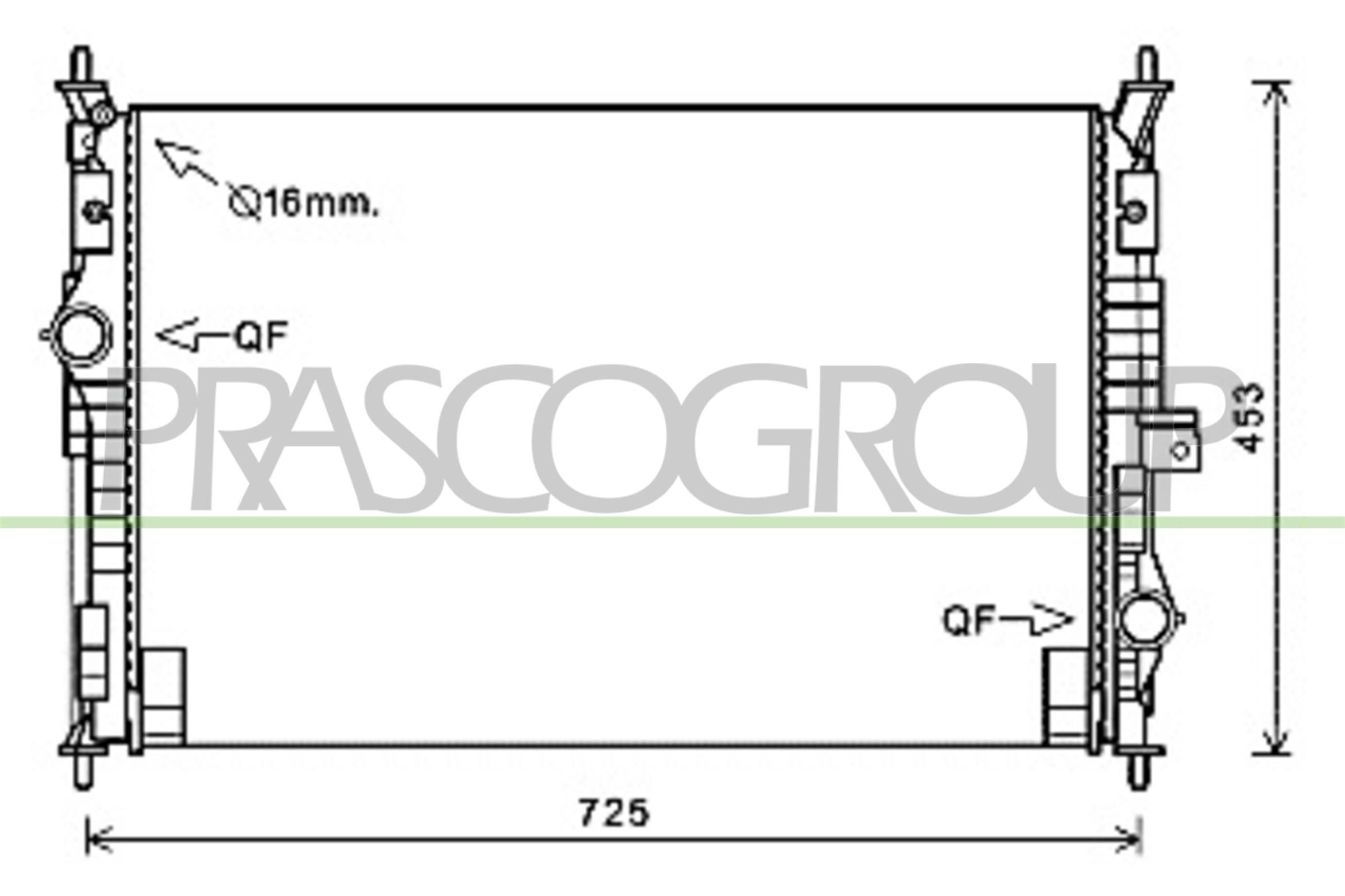 PRASCO Radiator, motorkjøling CI450R001 CI450R001 Radiator TOYOTA HIACE PRASCO