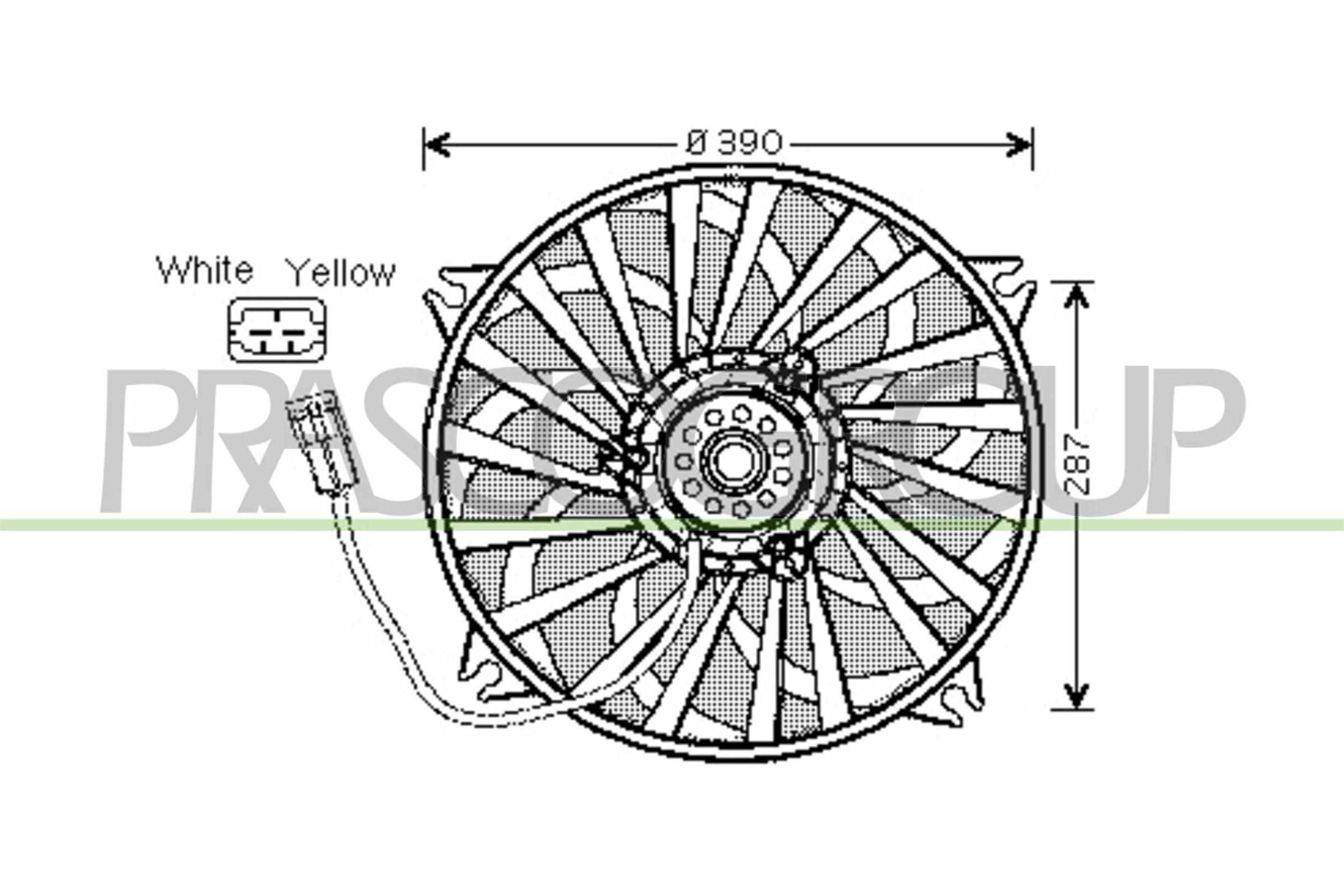 PRASCO Koelventilator CI520F001 PRASCO CI520F001 Radiateur-ventilator Lancia Thesis 841 prijs
