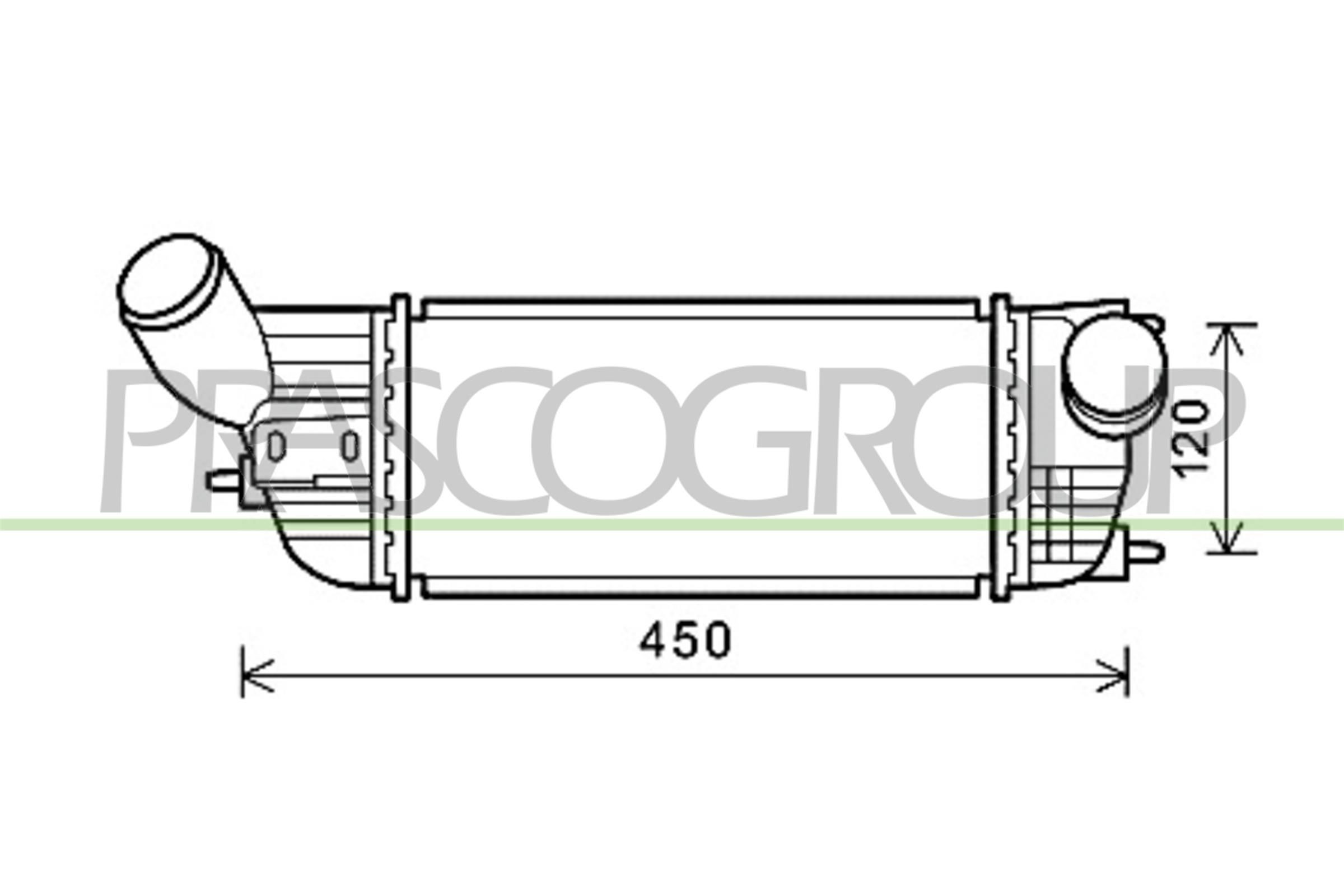 PRASCO Ladeluftkühler CI523N004 PRASCO CI523N004 Intercooler CITROËN C5 III Kombi (RW) Kosten