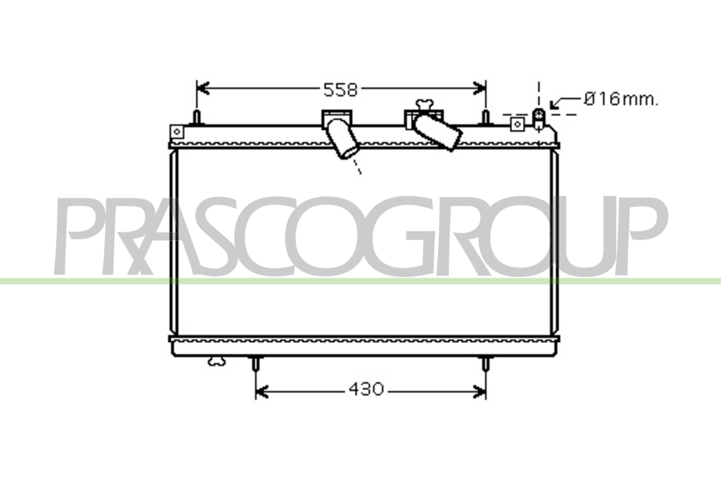 PRASCO Køler, motorkøling CI523R007 Radiator PRASCO Citroën SAXO CI523R007