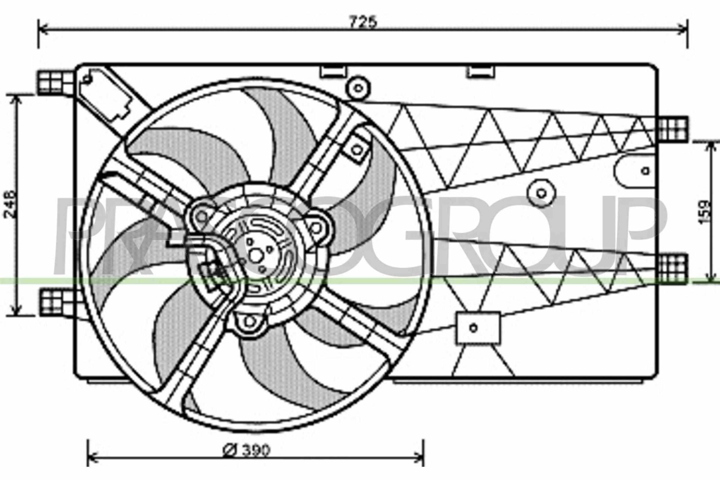 PRASCO Kjølevifte CI907F003 Radiator kjølevifte PRASCO Peugeot 504 CI907F003