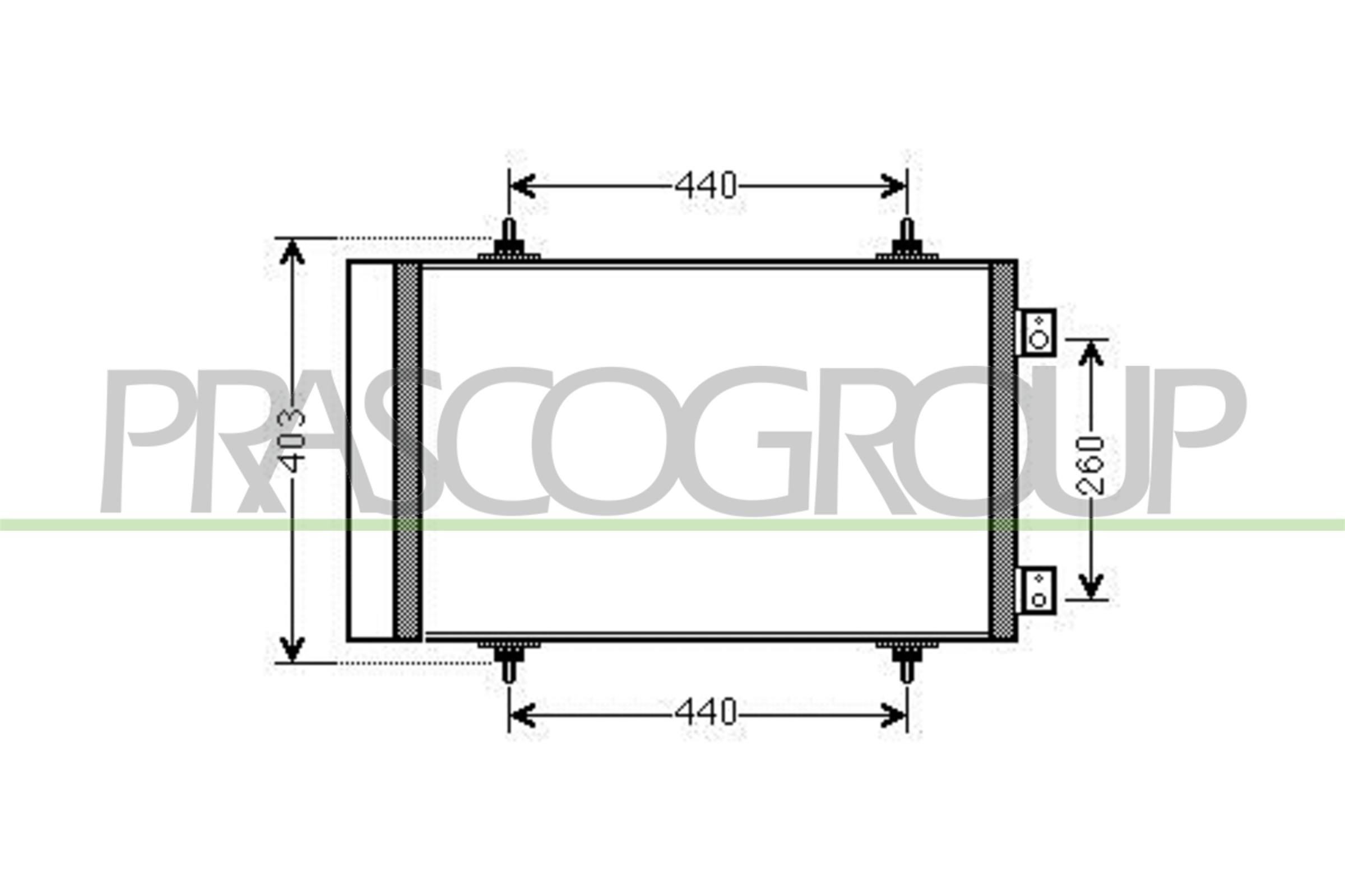 PRASCO Kondensator, klimaanlegg CI942C002 Radiator AC PRASCO Ford USA WINDSTAR CI942C002