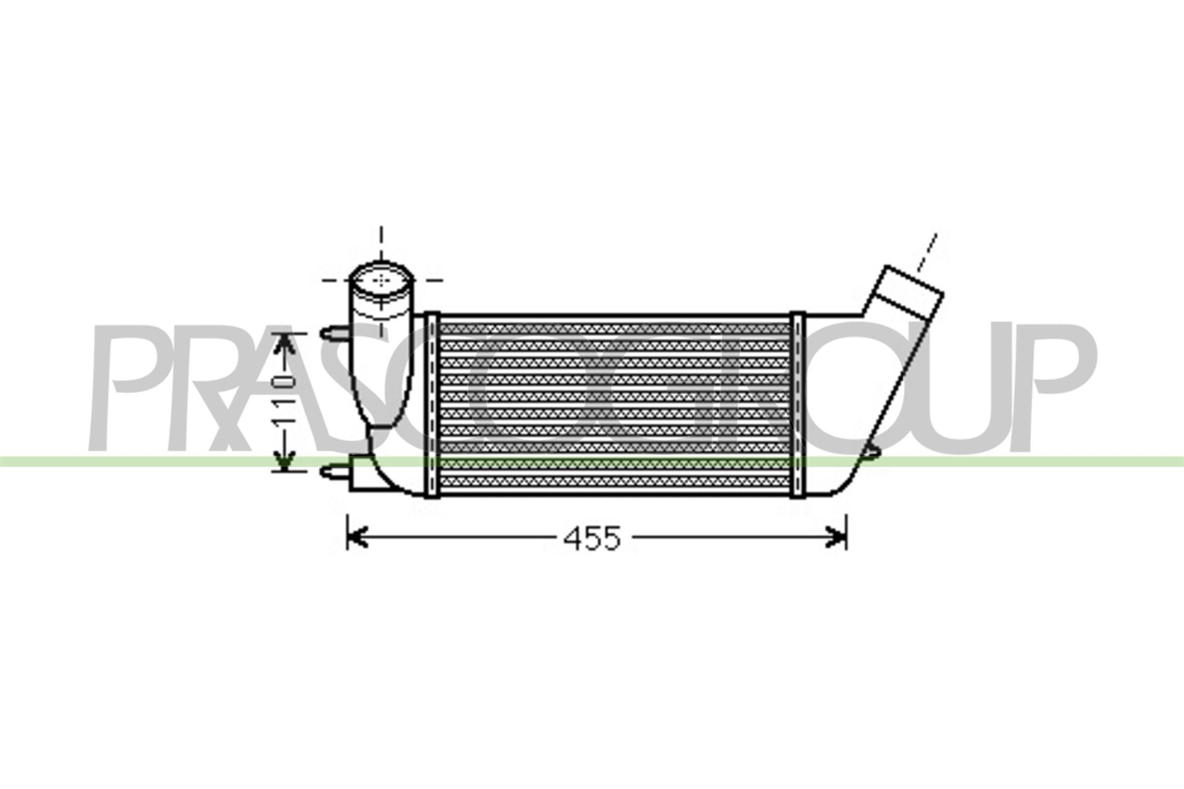 PRASCO Intercooler CI942N002 CI942N002 Radiador do ar de sobrealimentação PEUGEOT 107 PRASCO