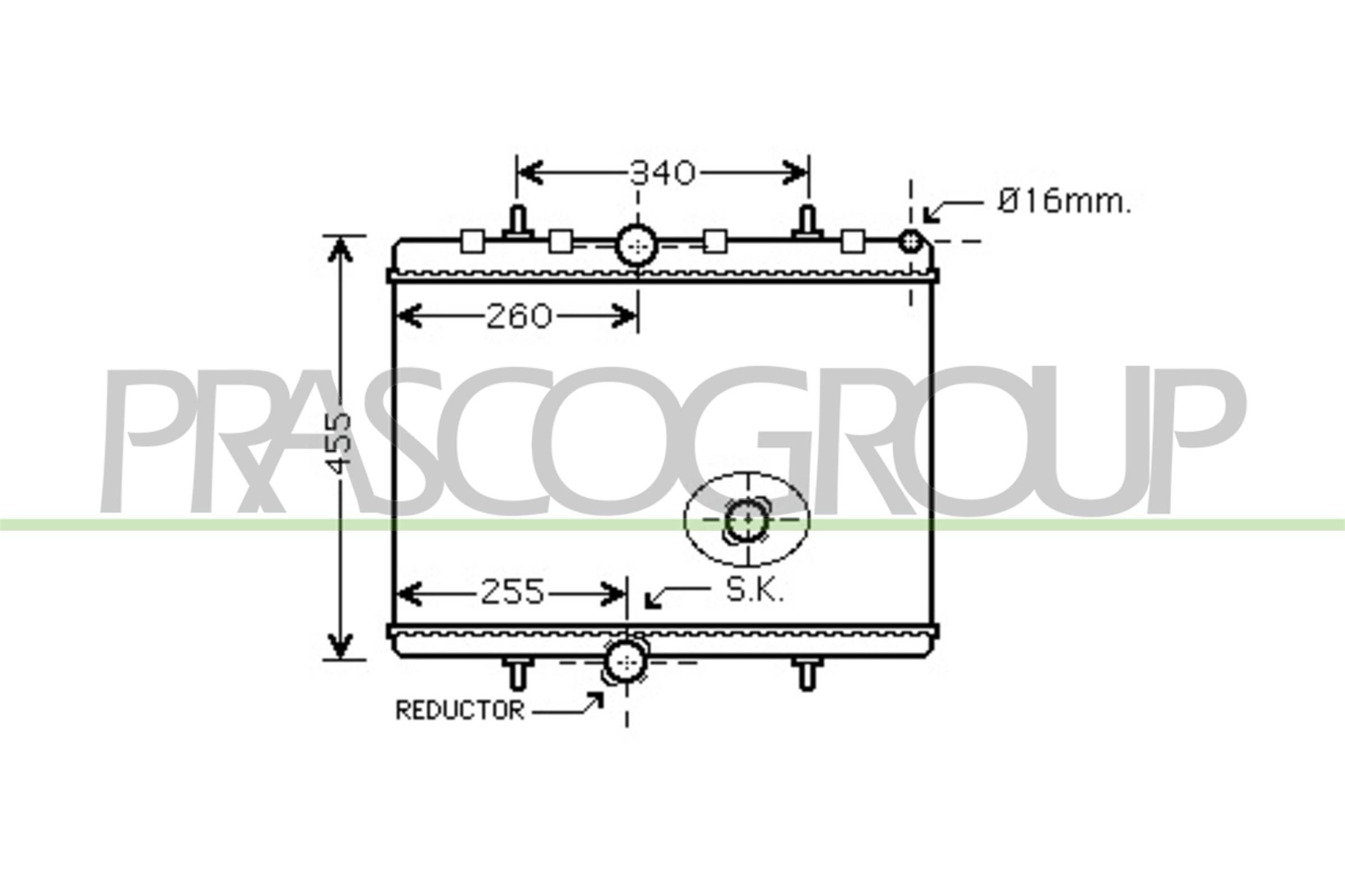 PRASCO Radiator, motorkjøling CI942R002 CI942R002 Radiator motor TOYOTA HIACE PRASCO