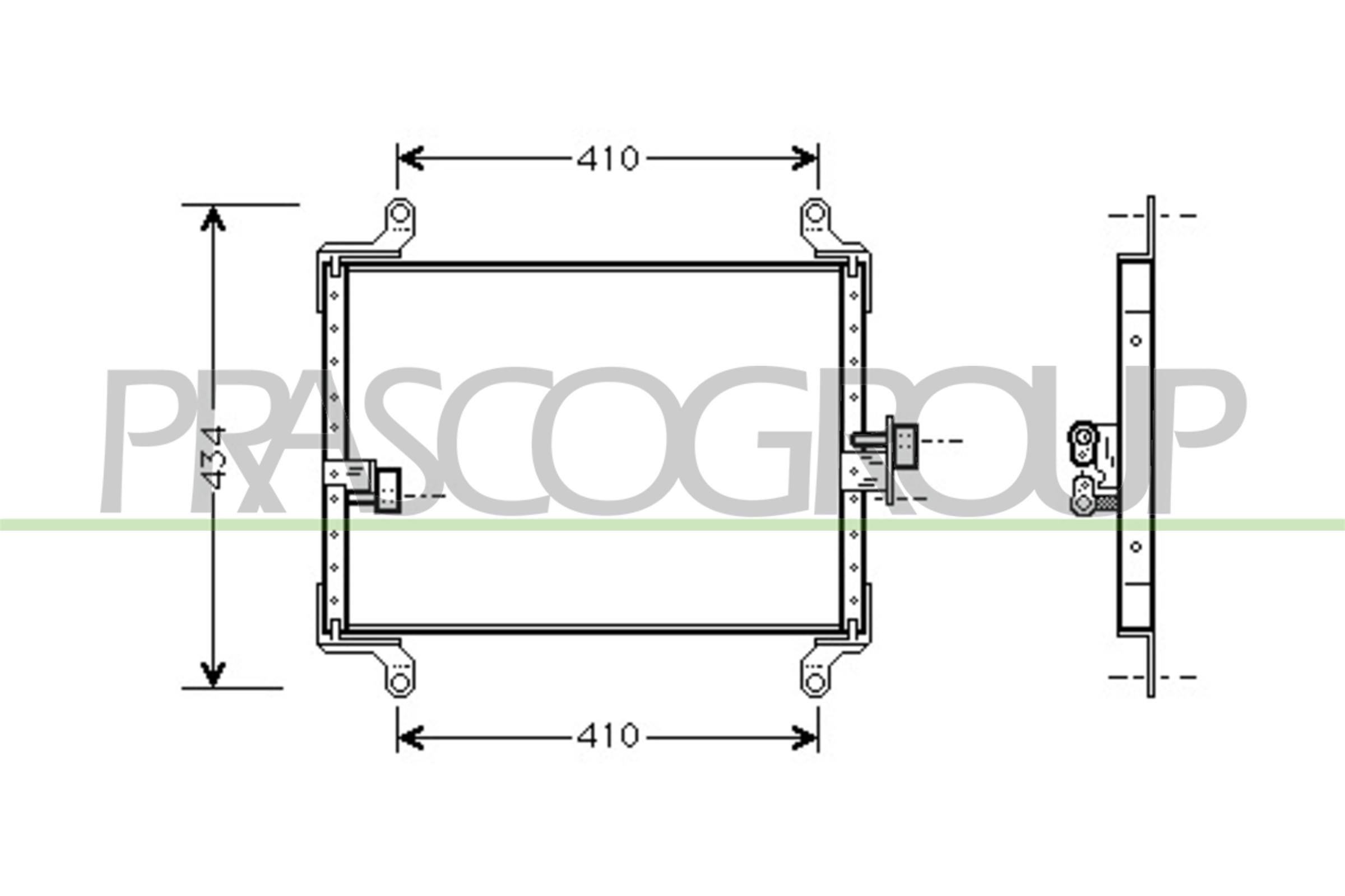 PRASCO Kondensor, klimatanläggning CI950C003 Byta AC-kondensor Fiat Ducato 230 Minibuss kostnad PRASCO CI950C003