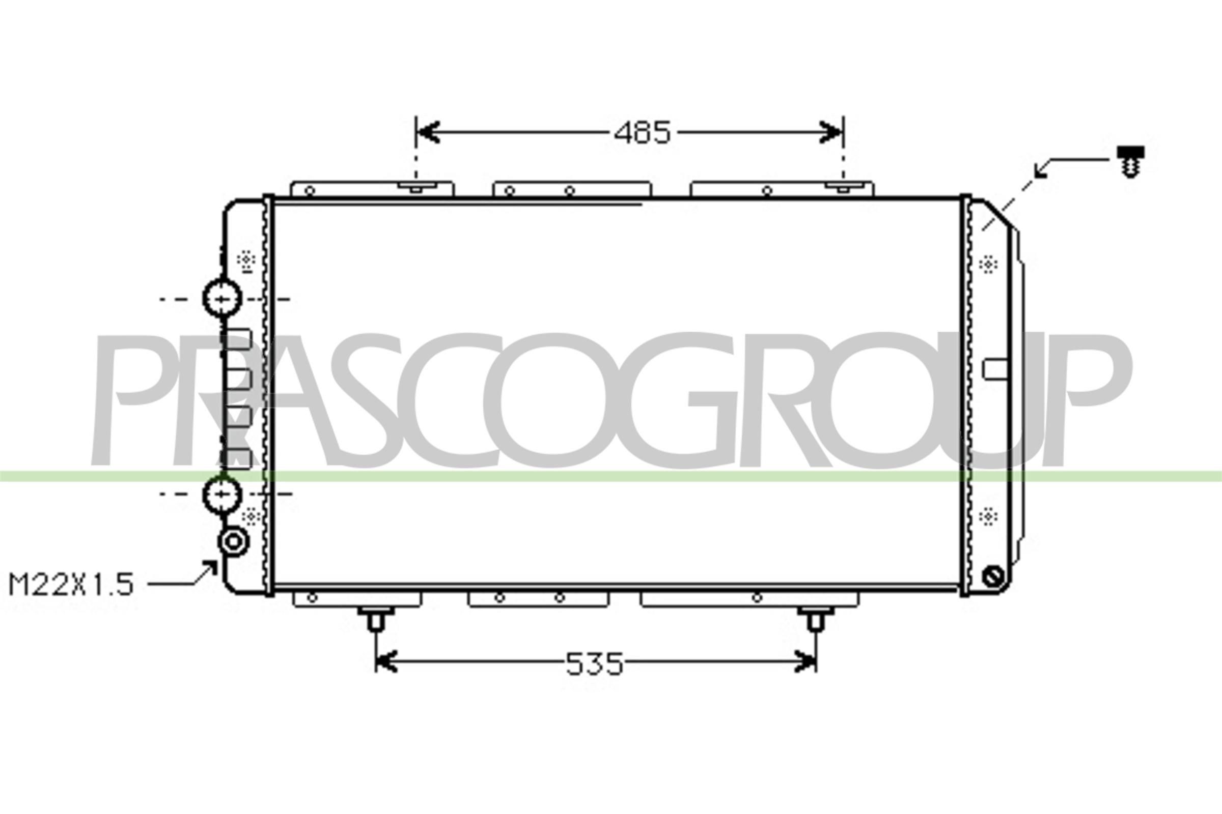 PRASCO Chladič motora CI950R008 Chladič motora PRASCO Citroën ZX CI950R008