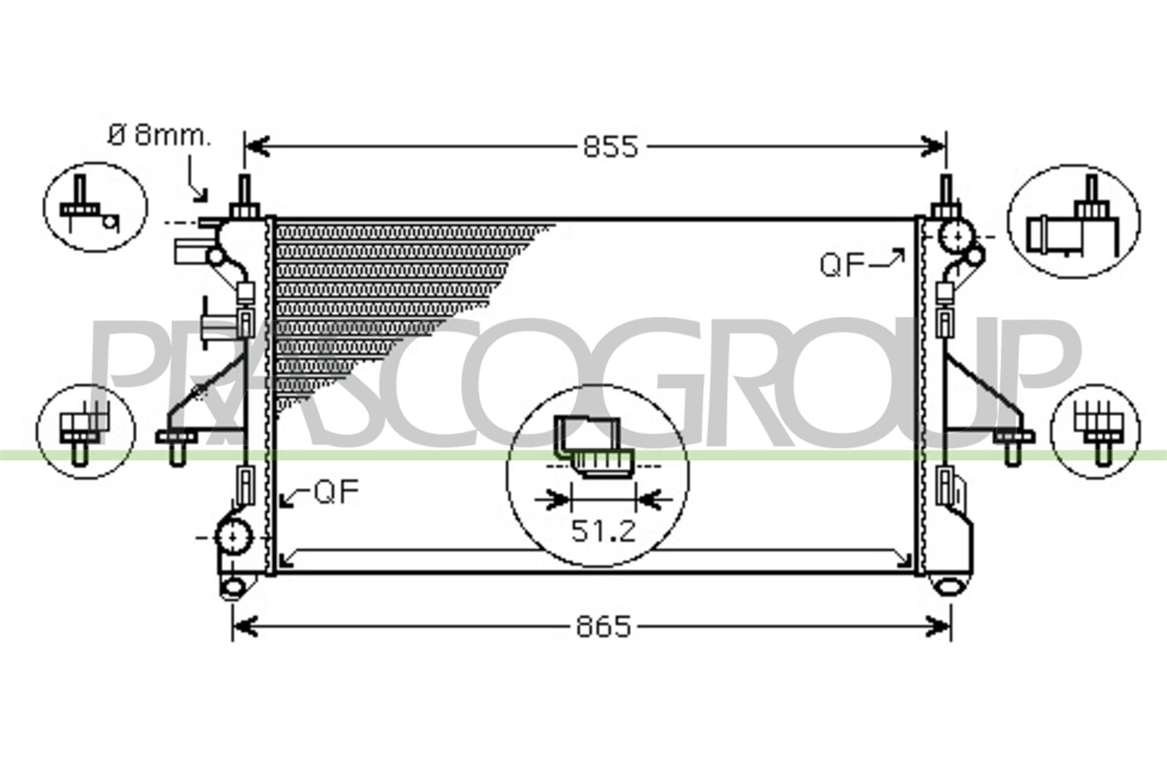 PRASCO Radiateur CI954R003 Radiateur PRASCO AX CI954R003 goedkoop