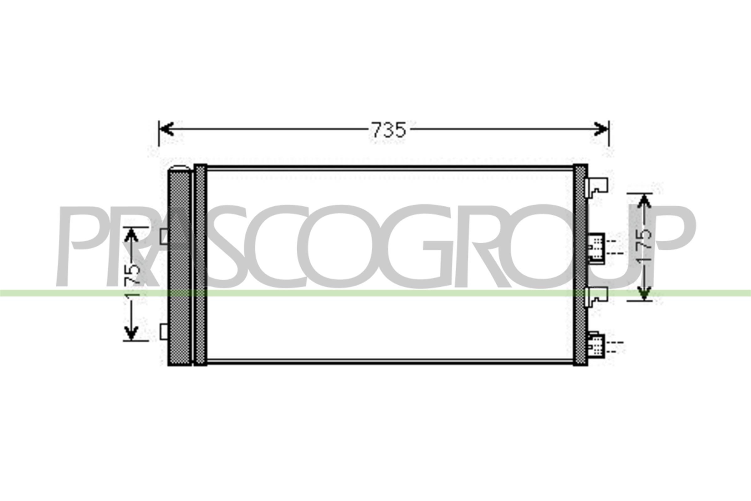 PRASCO Kondensor, klimatanläggning DA820C001 DA820C001 PRASCO ac kylare RENAULT GRAND SCÉNIC