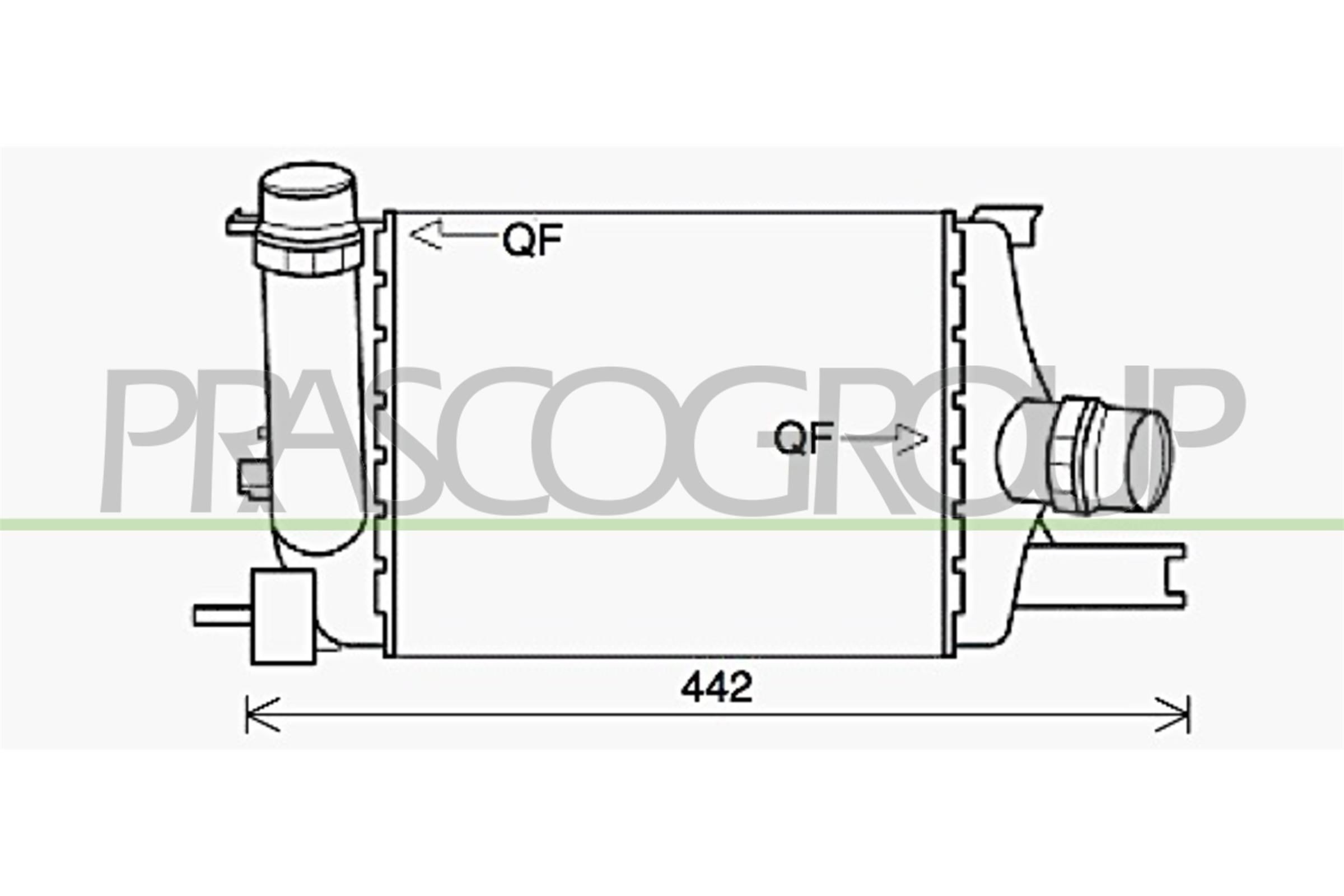 PRASCO Intercooler DA822N001 Ladeluftkjøler PRASCO Renault TWINGO DA822N001