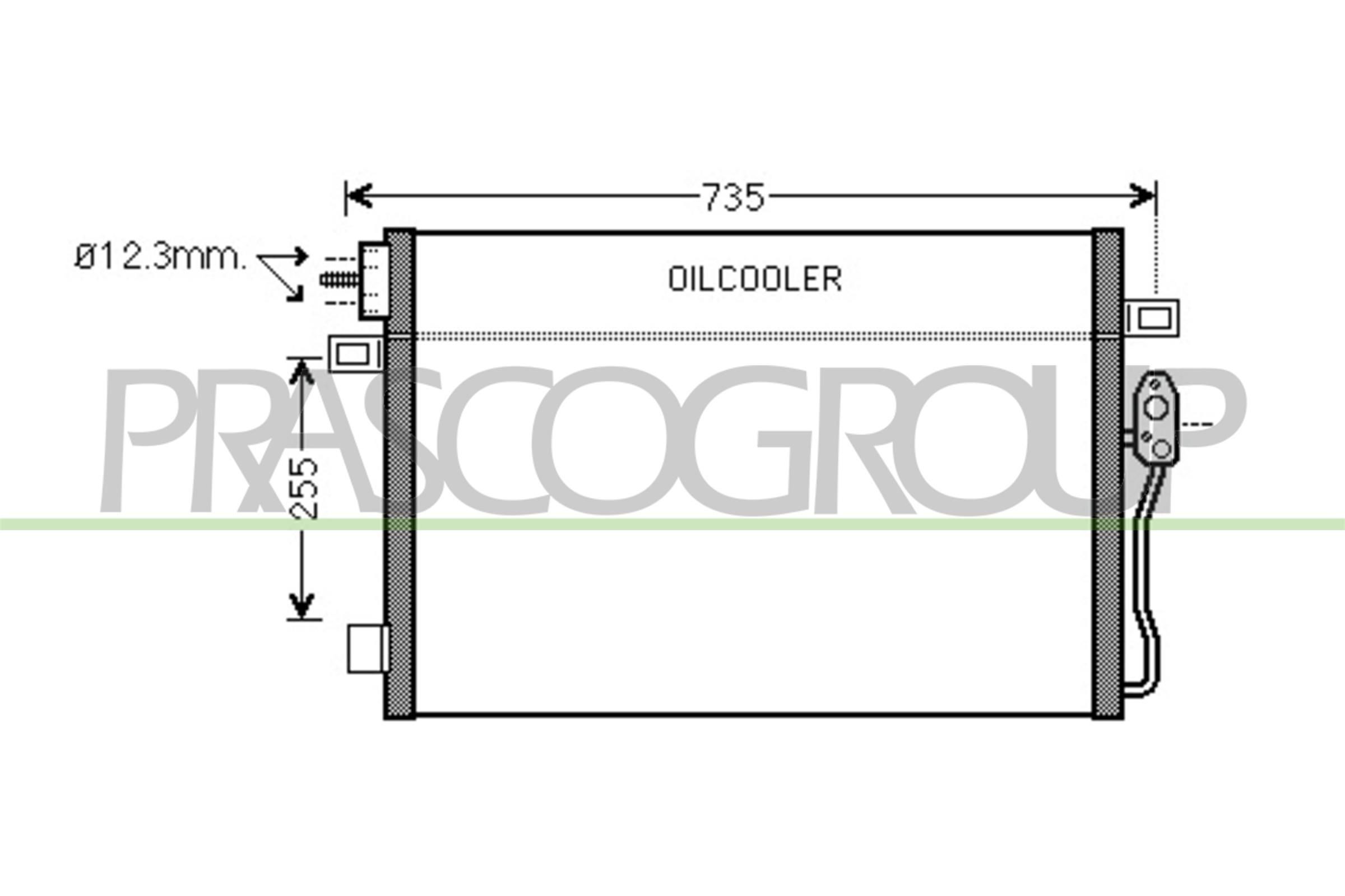 PRASCO Kondensor, klimatanläggning DG815C001 DODGE kondensor PRASCO DG815C001