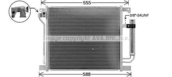 PRASCO Kondensator, klimaanlæg DN5467D DN5467D Kondensor AC NISSAN PIXO PRASCO