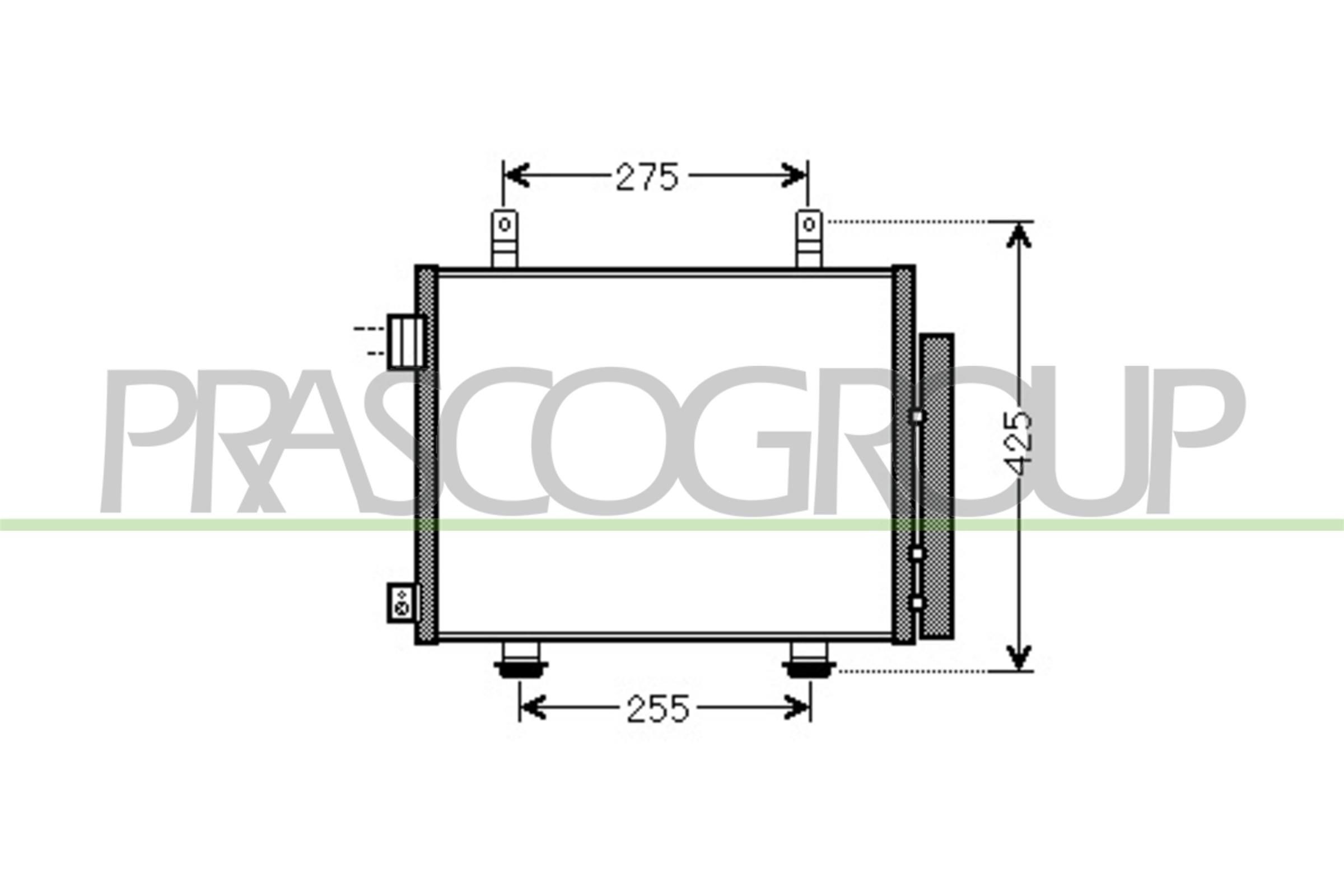 PRASCO Kondensator, klimaanlegg DS220C001 Radiator AC PRASCO Nissan MAXIMA DS220C001