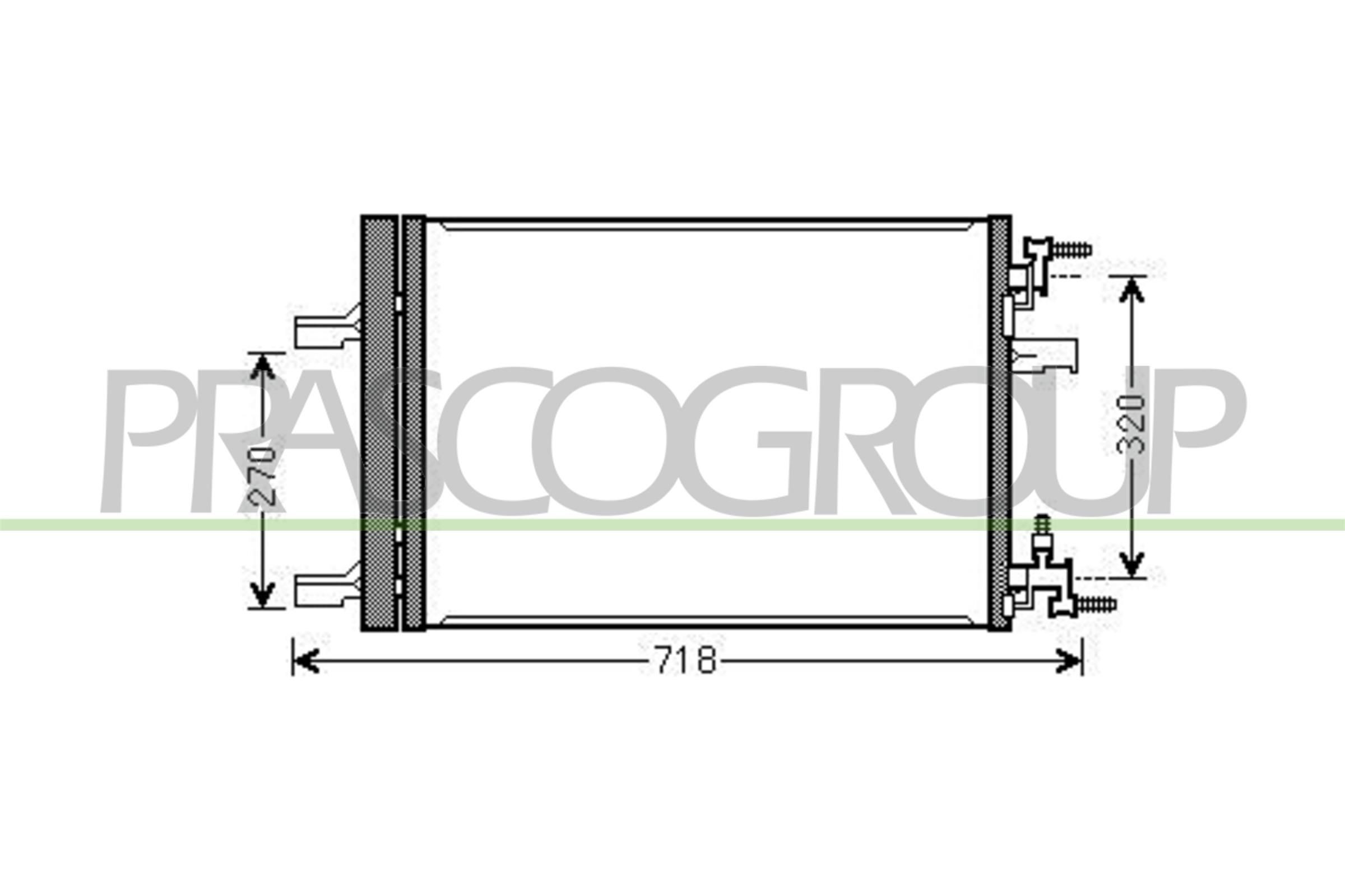PRASCO Kondensor, klimatanläggning DW040C002 DW040C002 PRASCO kondensor ac OPEL INSIGNIA