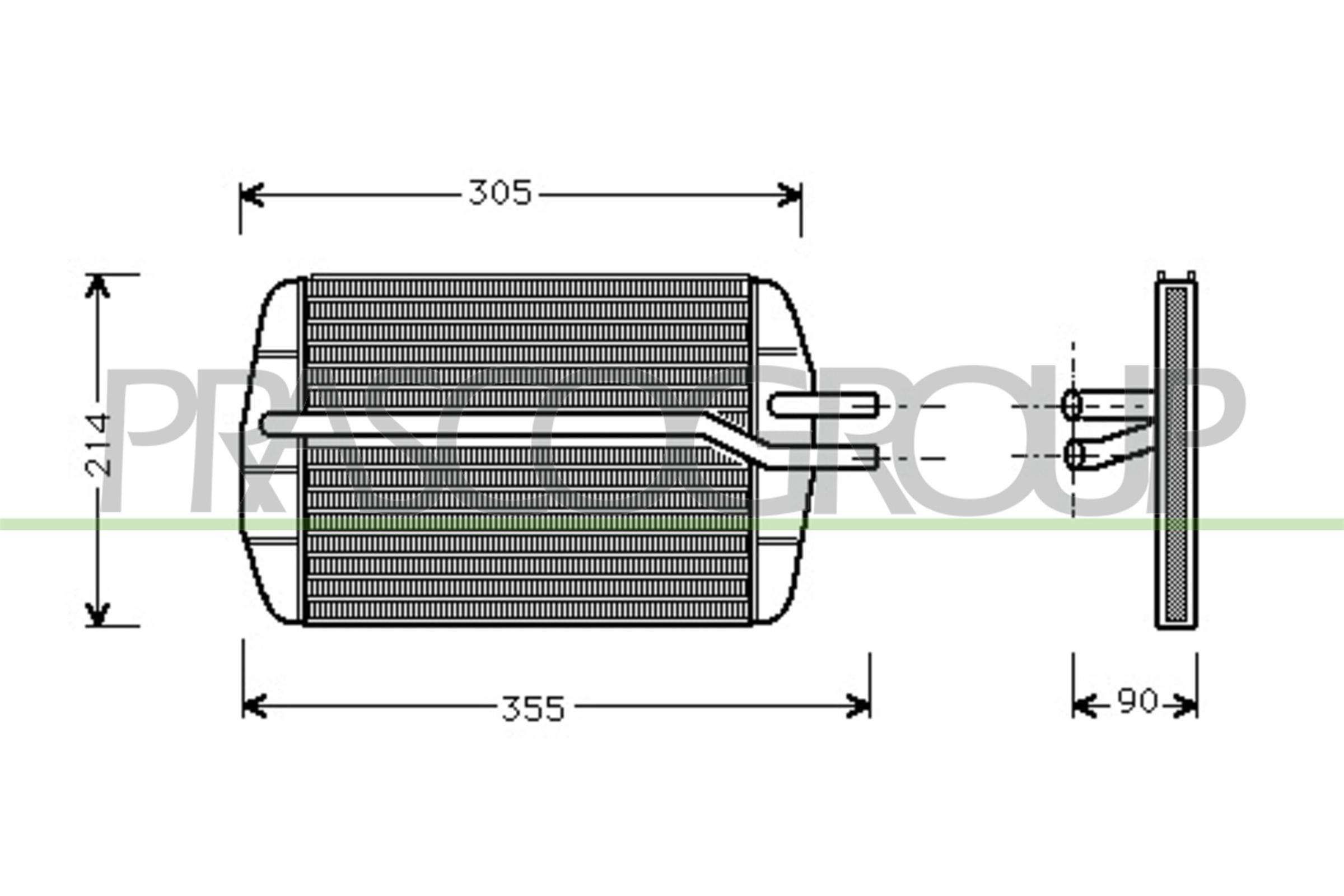PRASCO Kachelradiateur, interieurverwarming FD006H001 FD006H001 Voorverwarmer interieurverwarming TOYOTA HIGHLANDER PRASCO