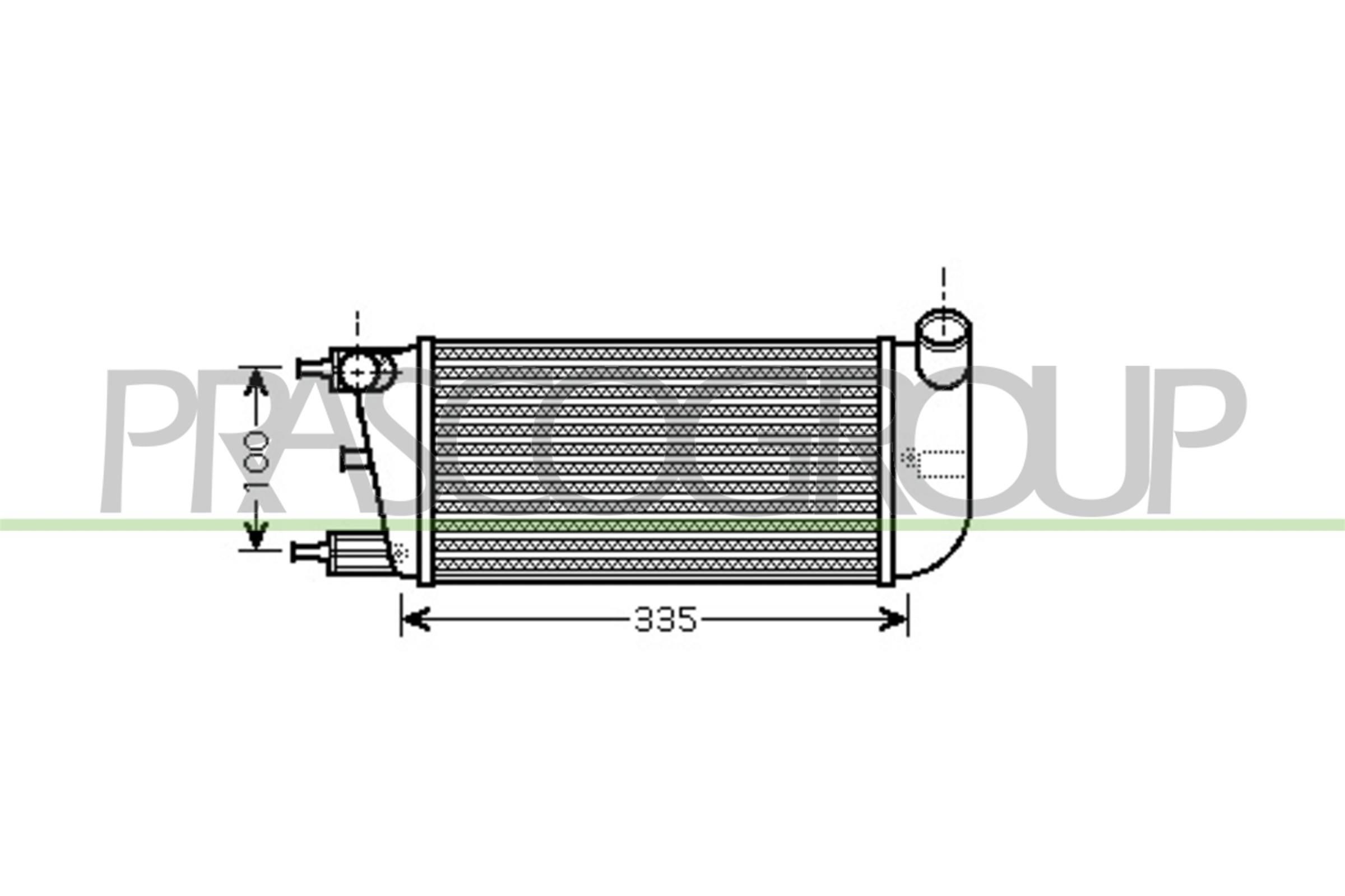 PRASCO Intercooler FD008N001 Fiat CINQUECENTO Échangeur d'air PRASCO FD008N001