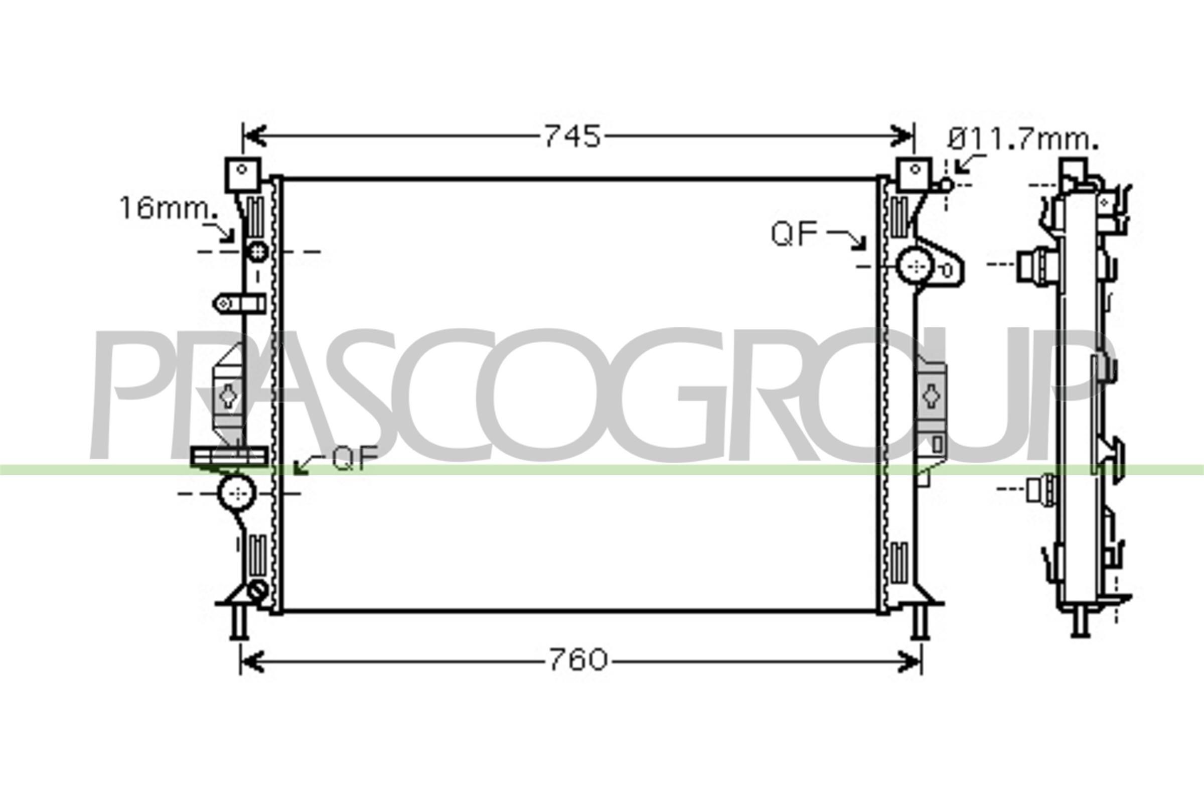 PRASCO Radiateur FD110R005 FD110R005 Radiateur VOLVO C30 PRASCO