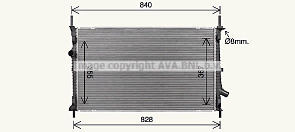PRASCO Radiator, motorkjøling FD2679 PRASCO FD2679 Radiator Transit Mk7 Minibuss (V363) pris