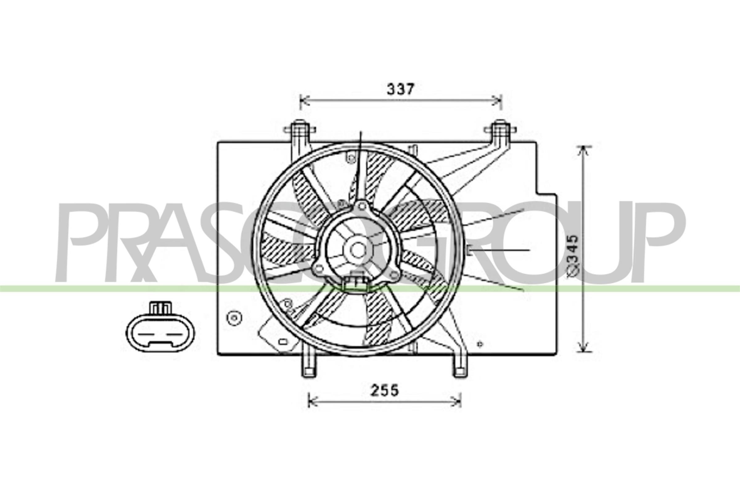 PRASCO Ventilador de radiador FD344F003 Ventoinha radiador PRASCO LEON FD344F003 baratos