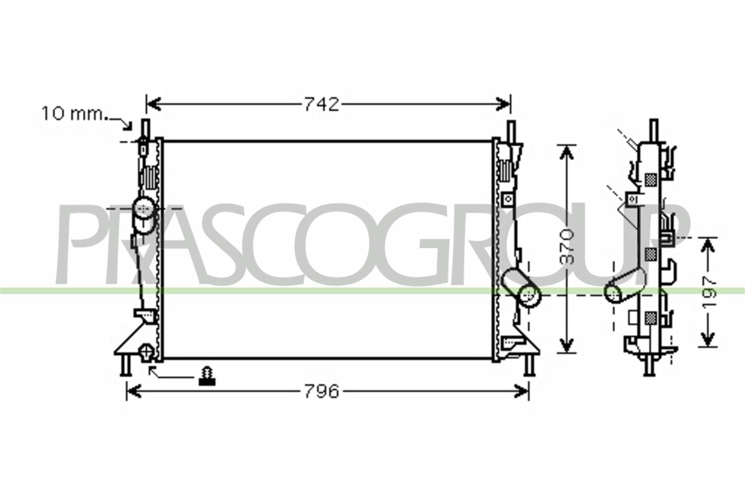 PRASCO Engine radiator FD424R005 PRASCO FD424R005 genuine V50 545 engine radiator price