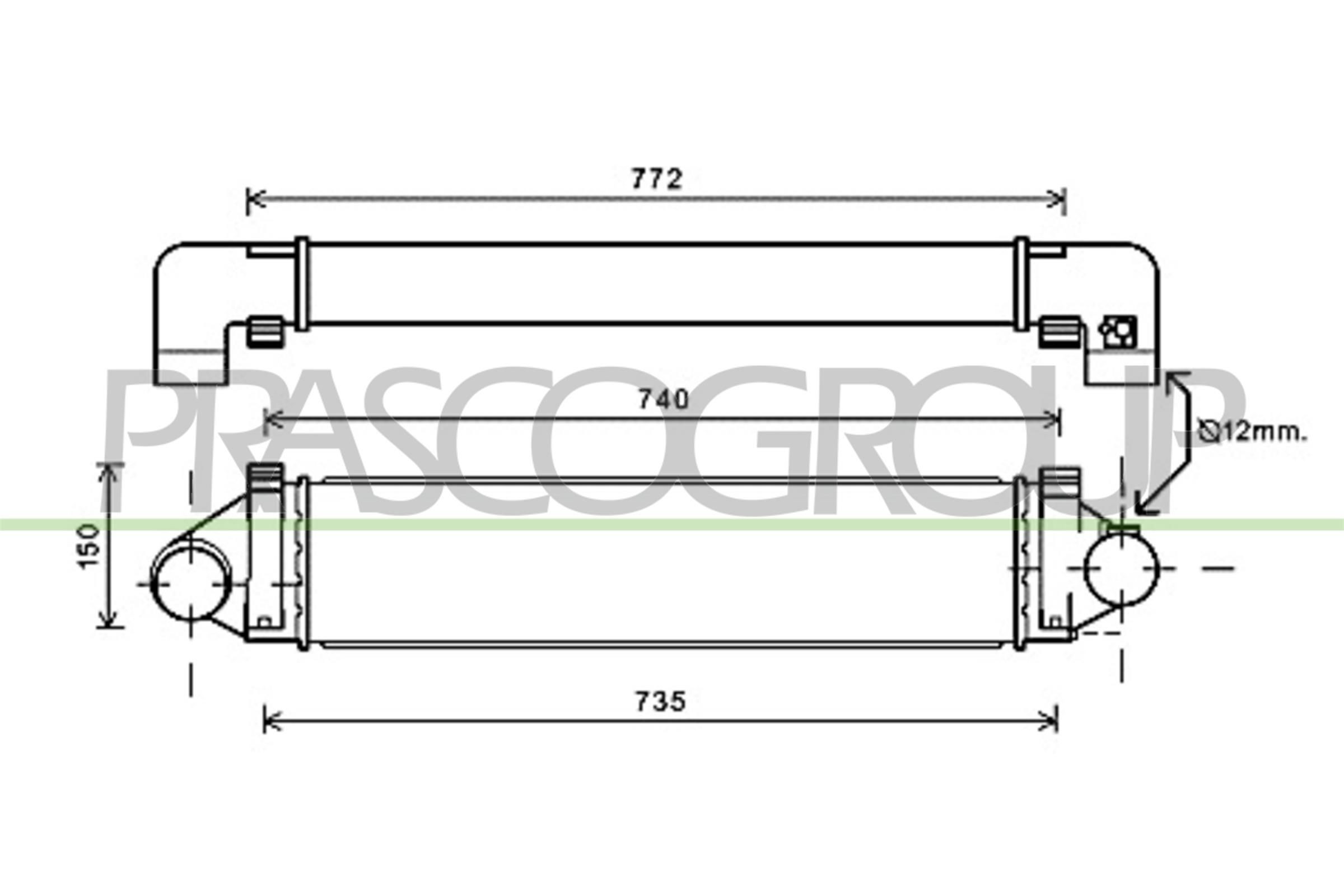 PRASCO Intercooler FD426N002 FD426N002 PRASCO Radiador do ar de sobrealimentação Toyota baratos