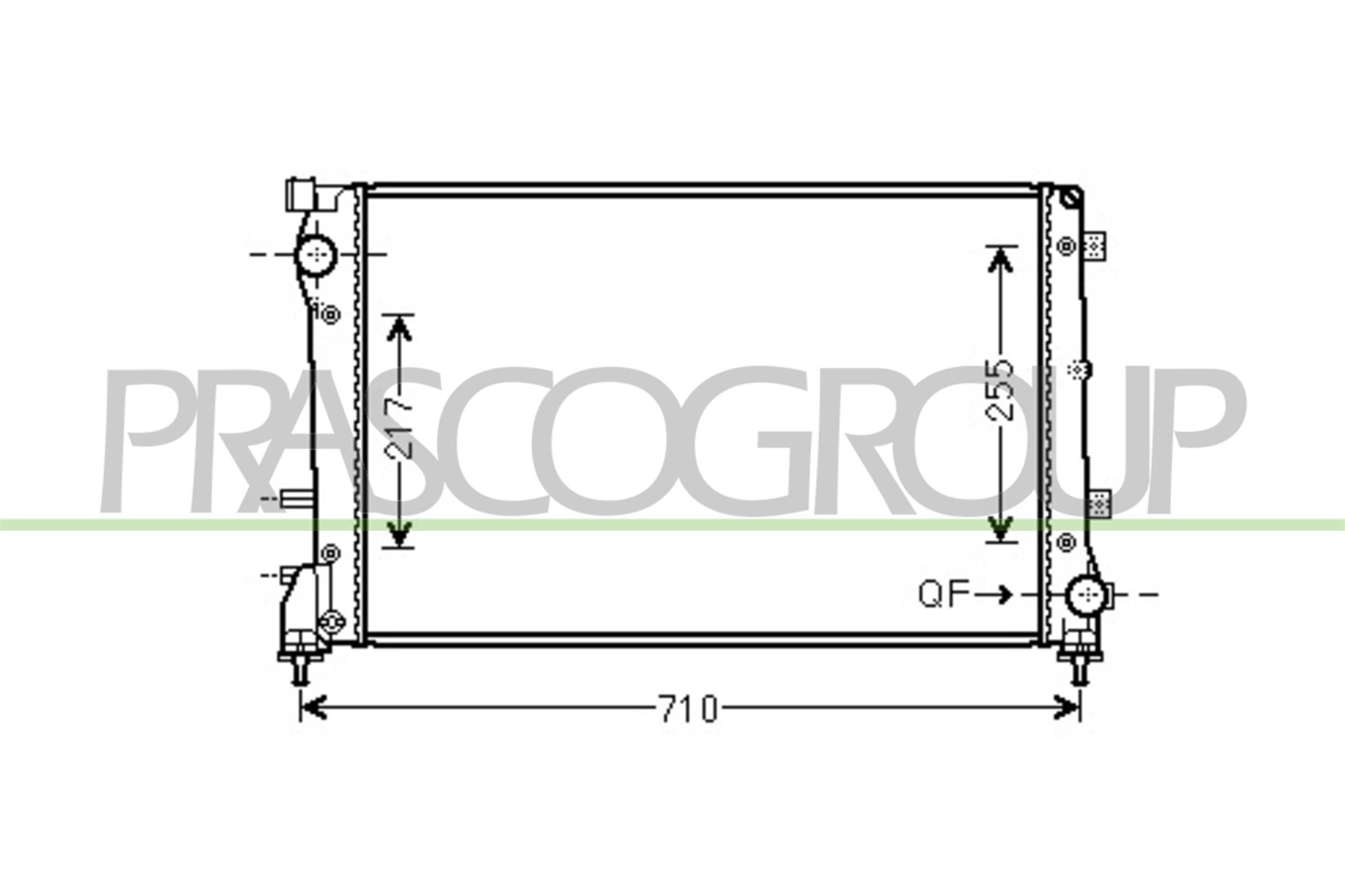 Radiators, Motora dzesēšanas sistēma PRASCO FT030R004 PRASCO FT030R004 Ūdens radiatori ABARTH 500 / 595 / 695 2020