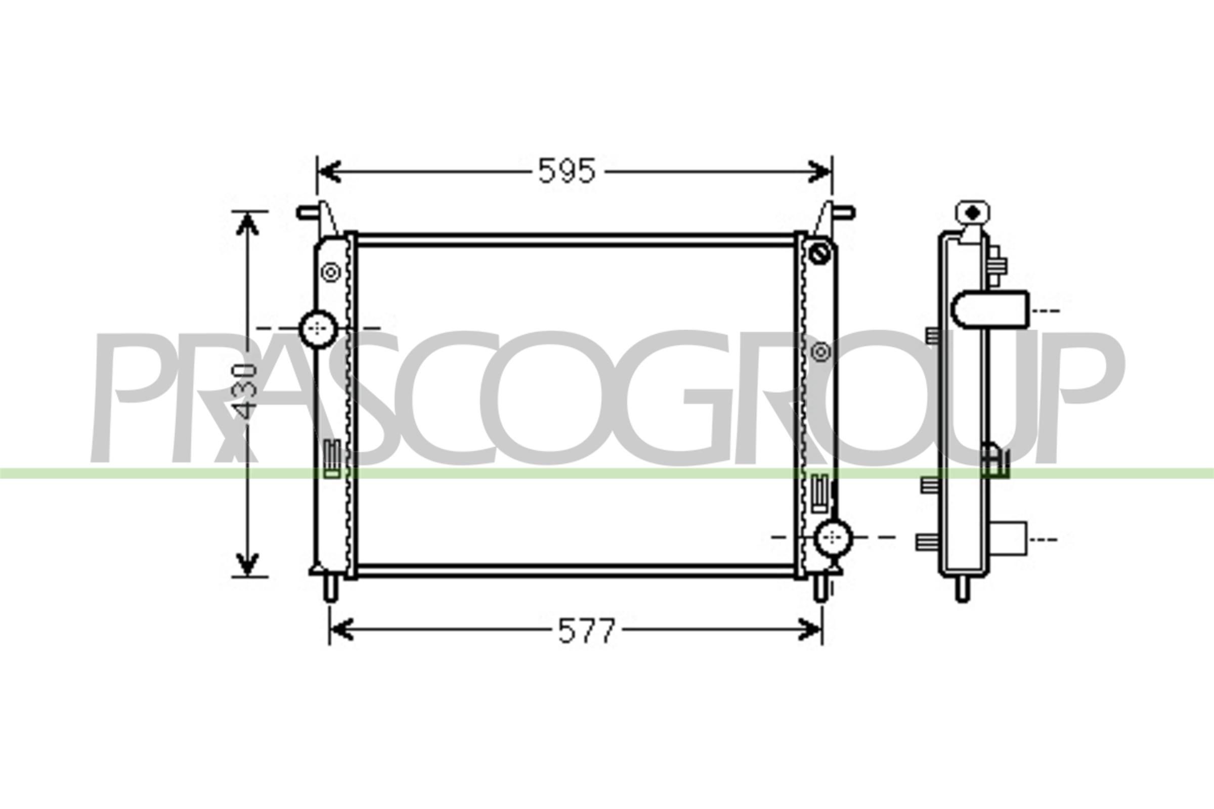 PRASCO Radiateur FT114R001 FT114R001 PRASCO Koelmodule Fiat 178E prijs