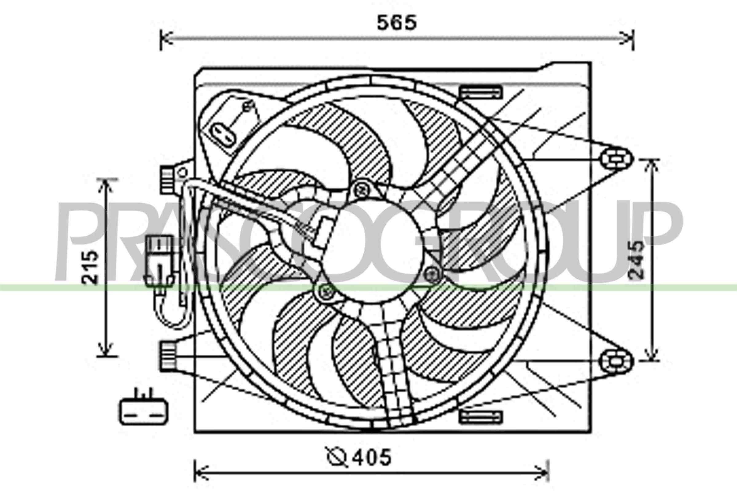 PRASCO Ventilátor chladenia motora FT124F004 PRASCO FT124F004 Ventilátor chladenia Fiat Panda 312 cena