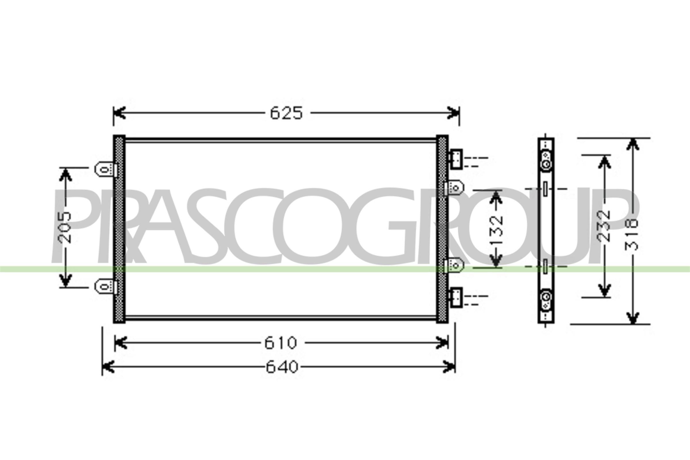 PRASCO Condensatore climatizzatore FT133C003 FT133C003 costo Radiatore aria condizionata DODGE JOURNEY PRASCO